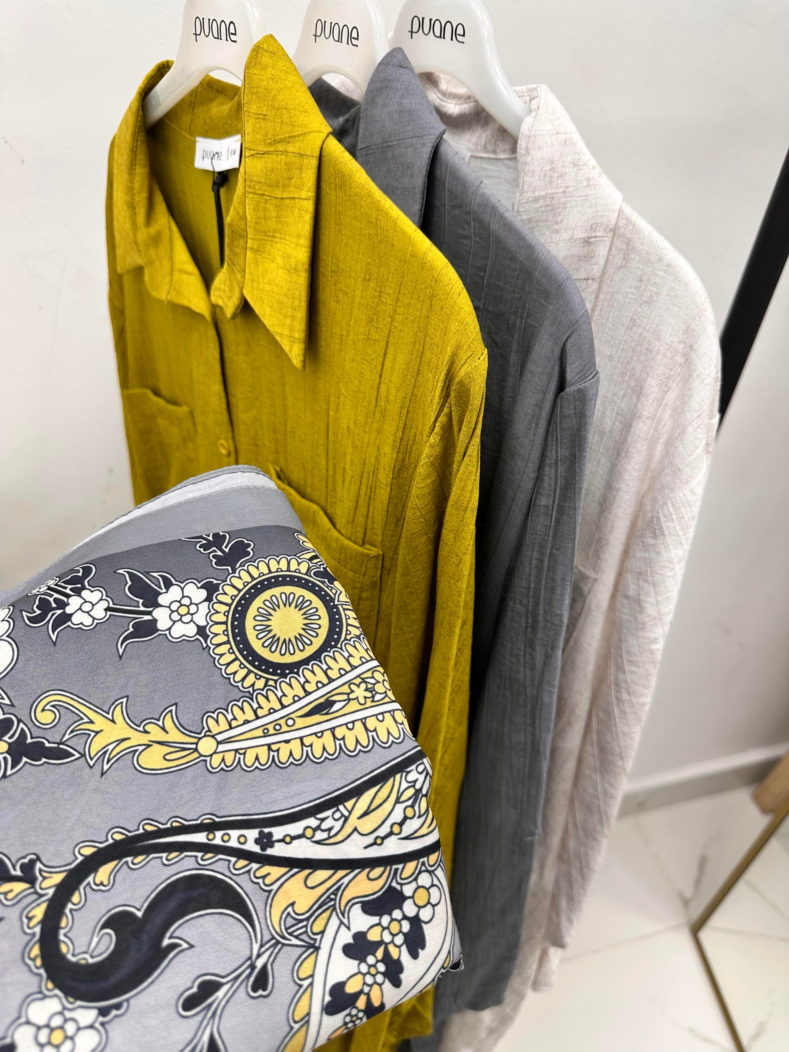 Pamuk Tam Boy Gömlek Antrasit