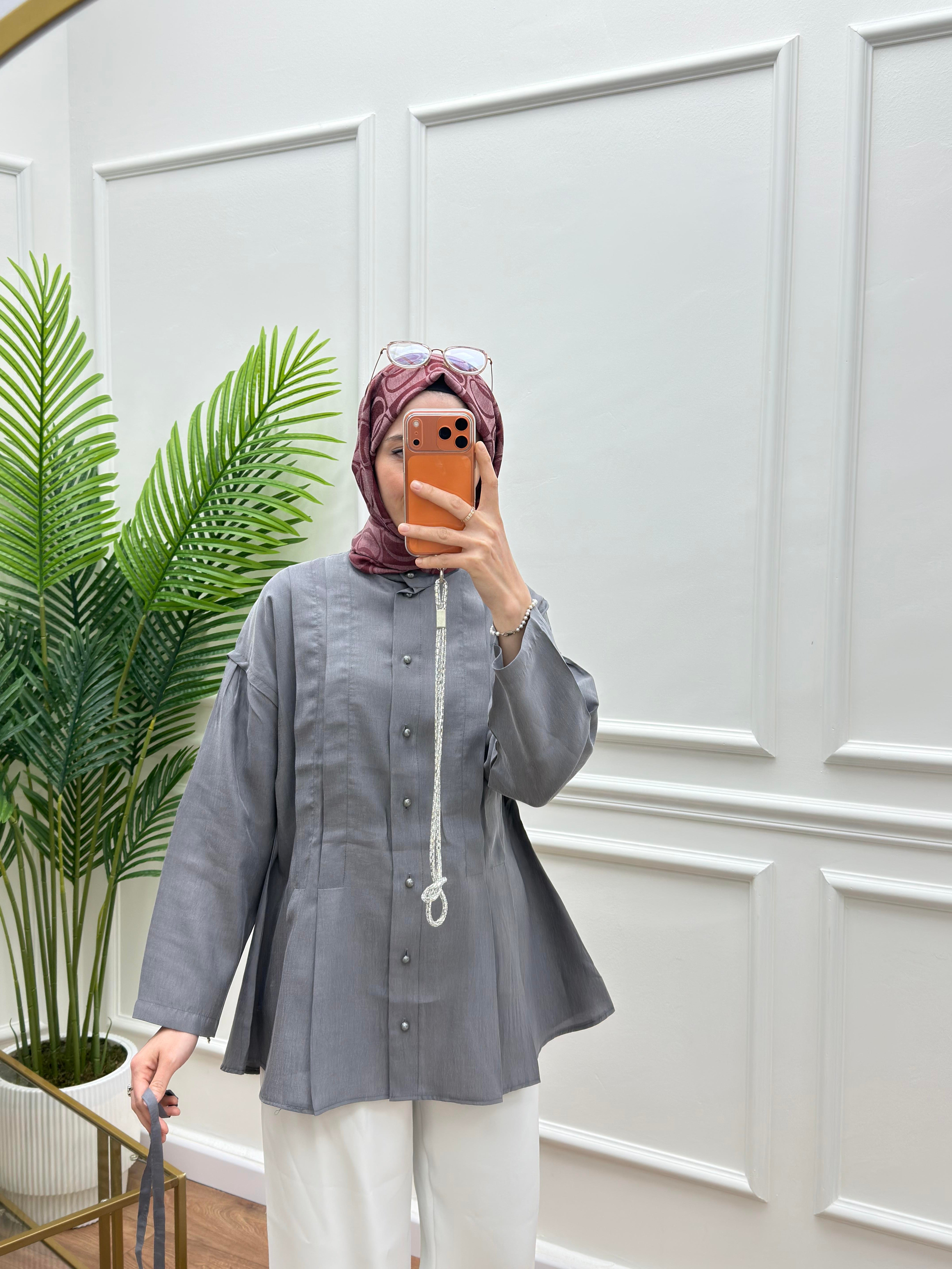 Pensli Gömlek Antrasit