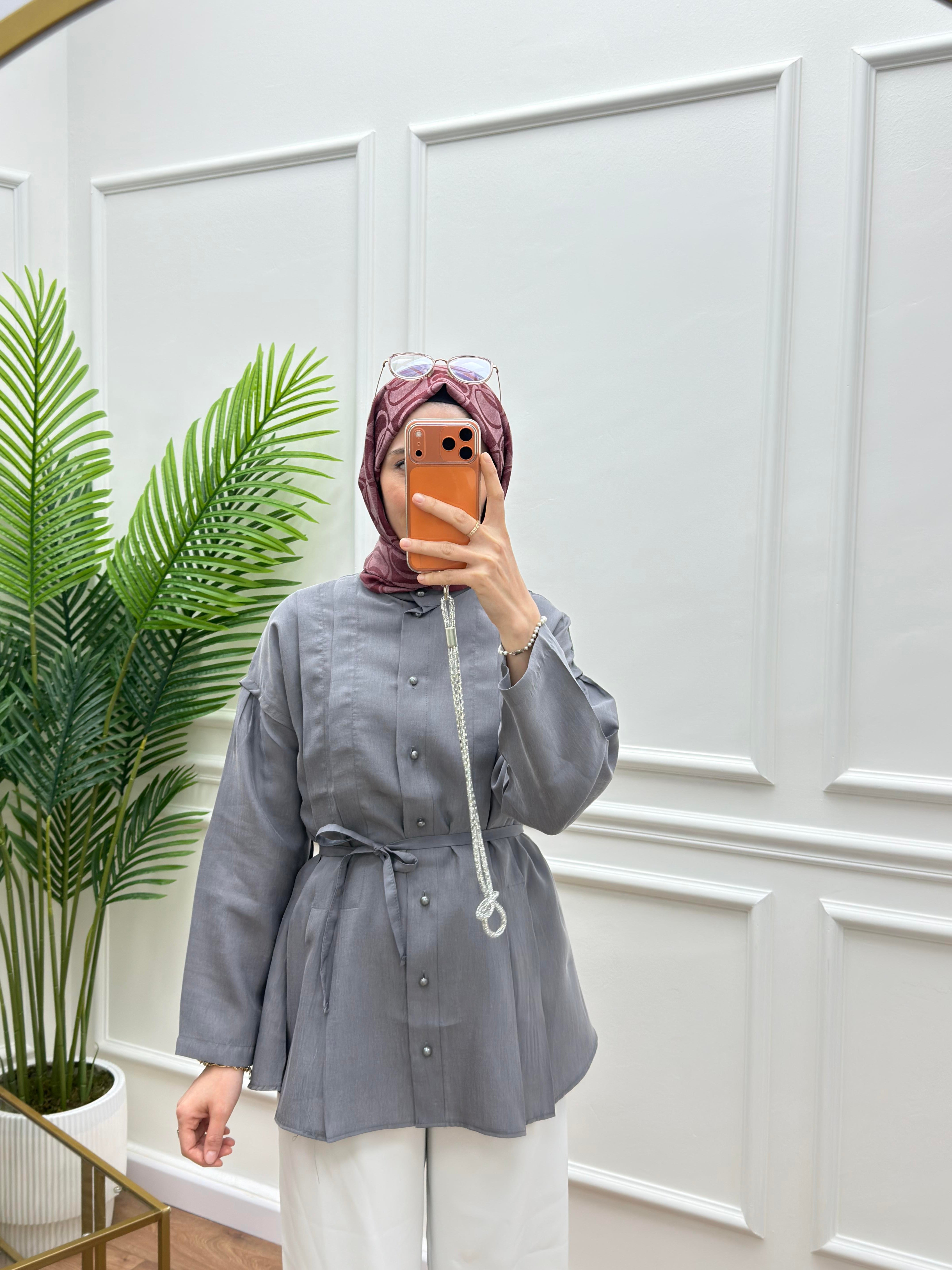 Pensli Gömlek Antrasit