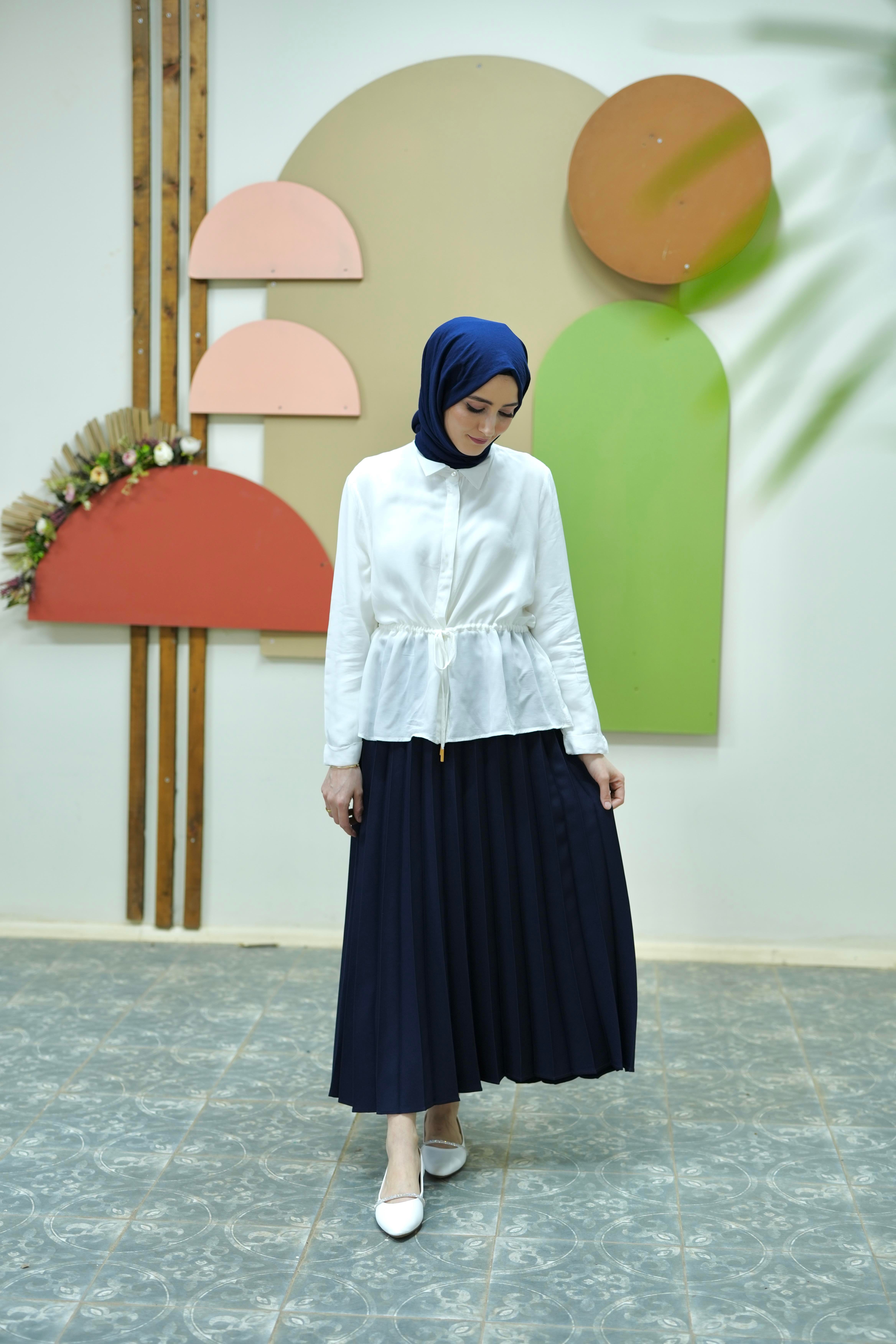 Pilise Etek Lacivert