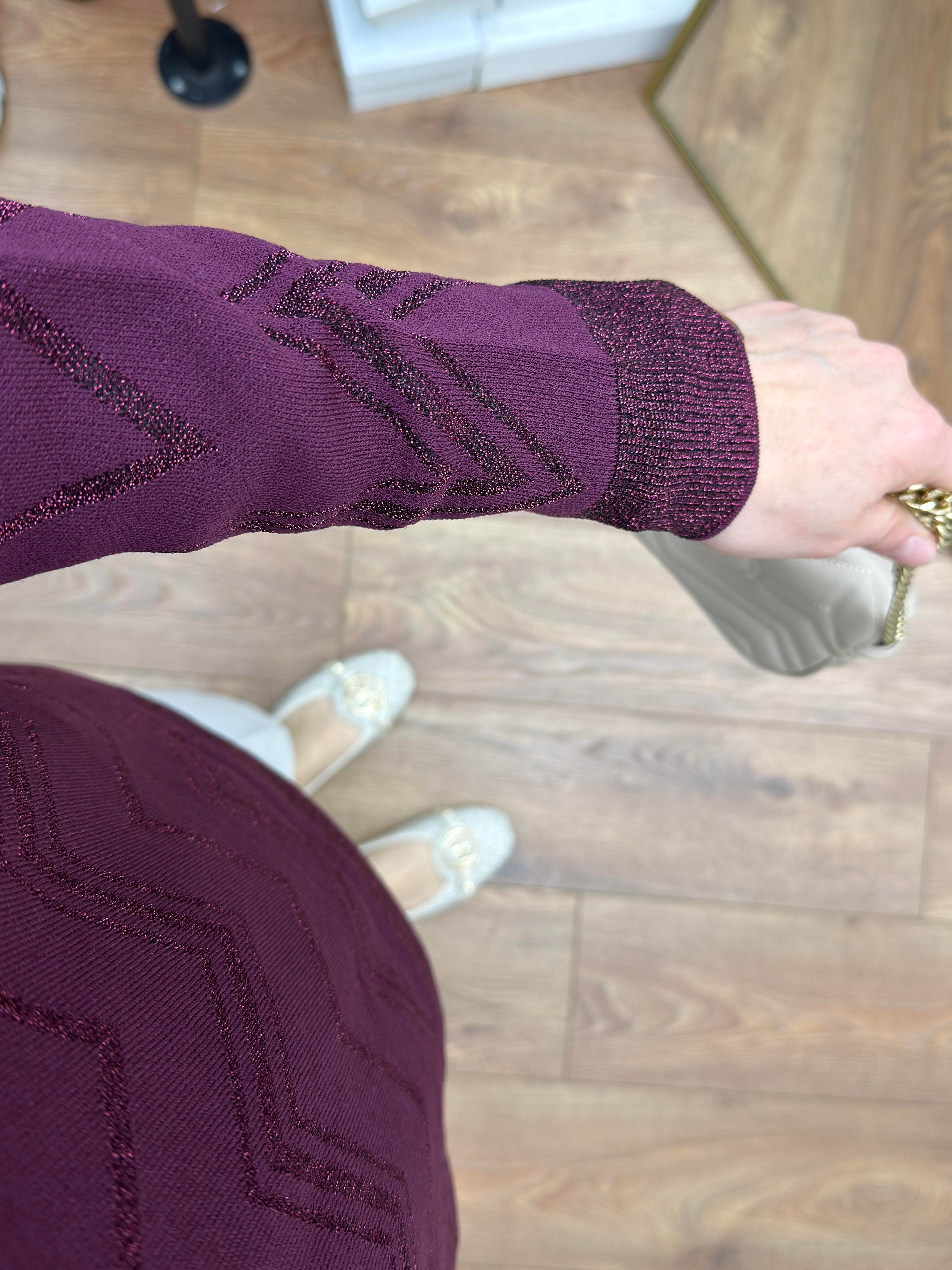 Zikzak Triko Mürdüm