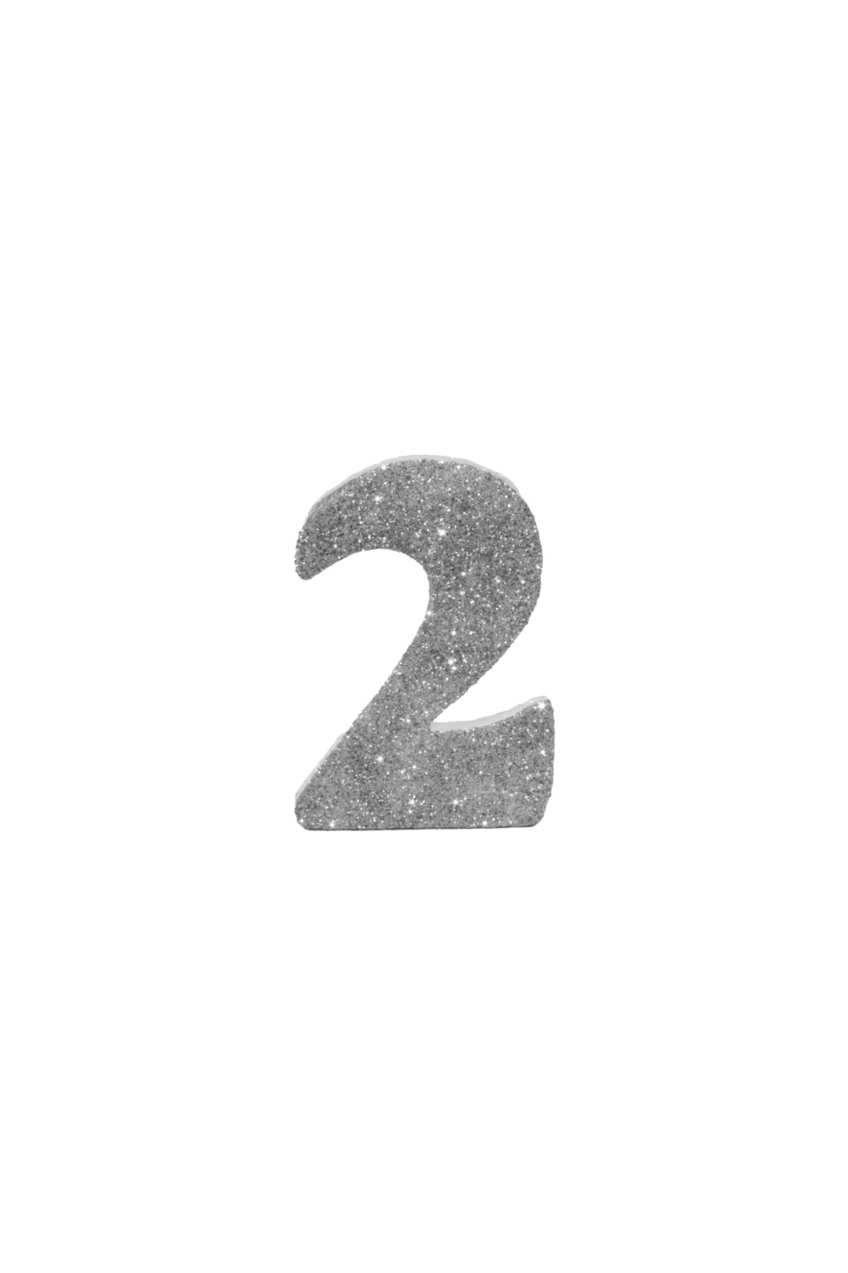 2 Rakam Strafor Gümüş 10*10cmPartistST2533