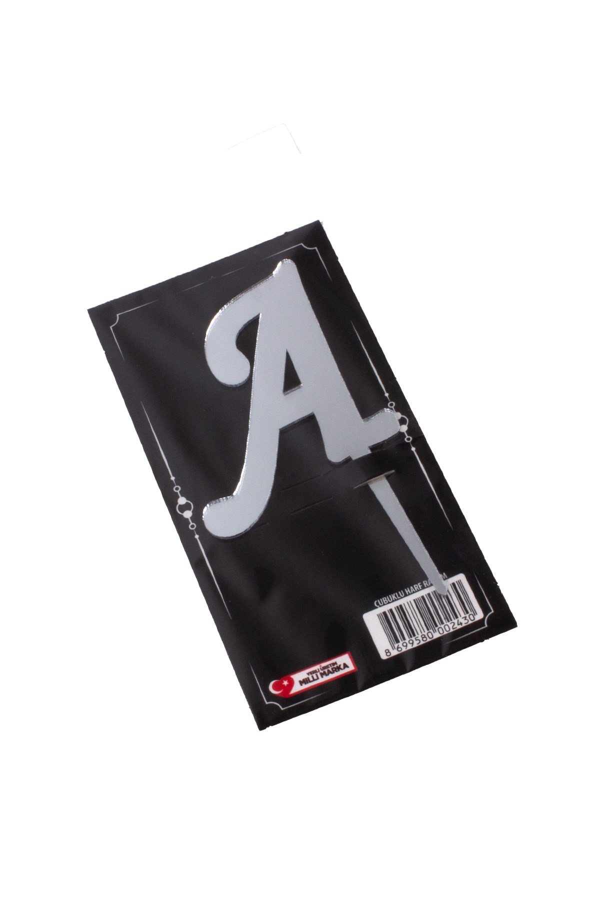 A Harf Pasta Üstü Pleksi Yazı Gümüş 12cmPartistST2308