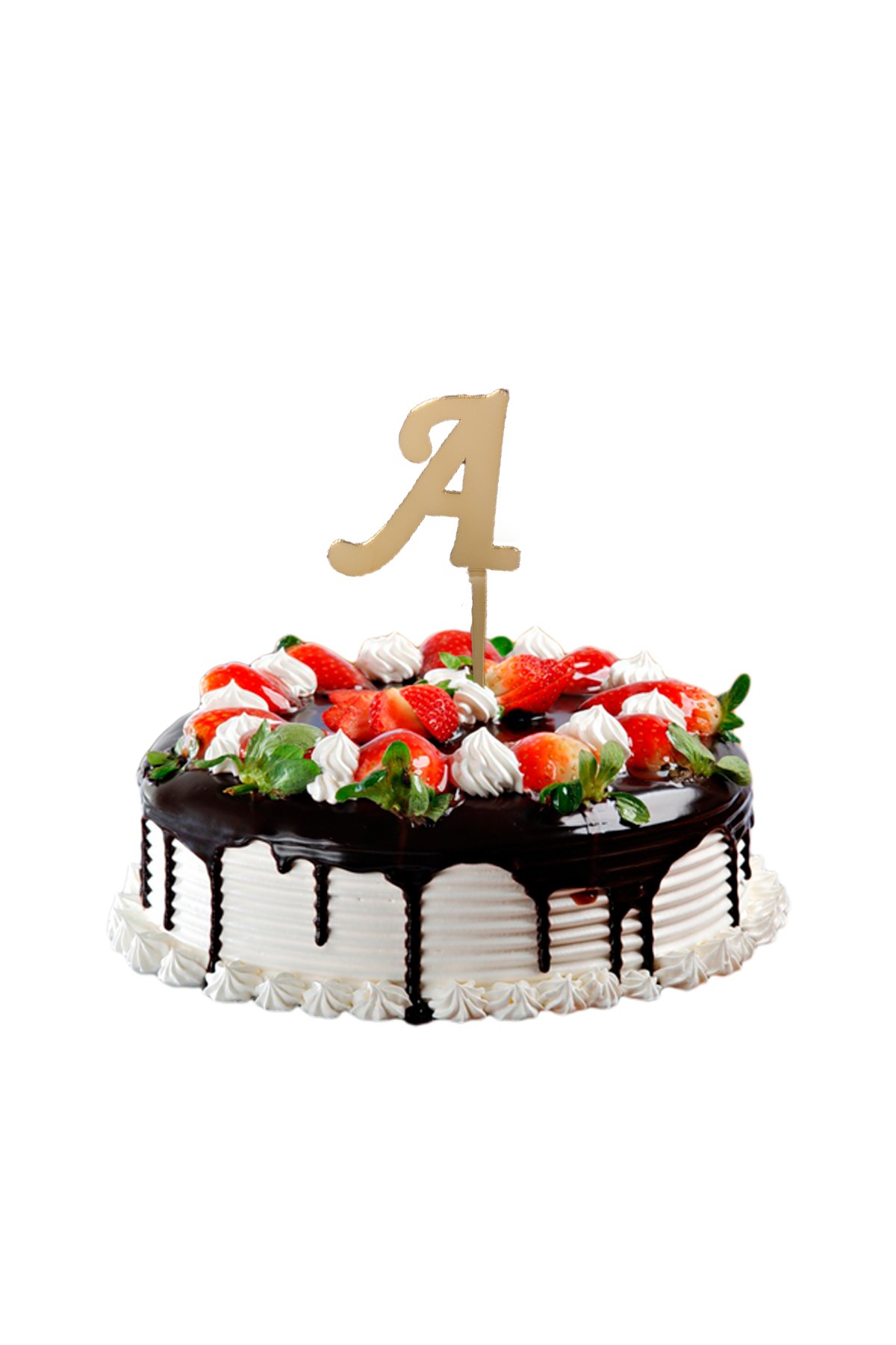 A Harf Pasta Üstü Pleksi Yazı Gold 12cmPartistST2307