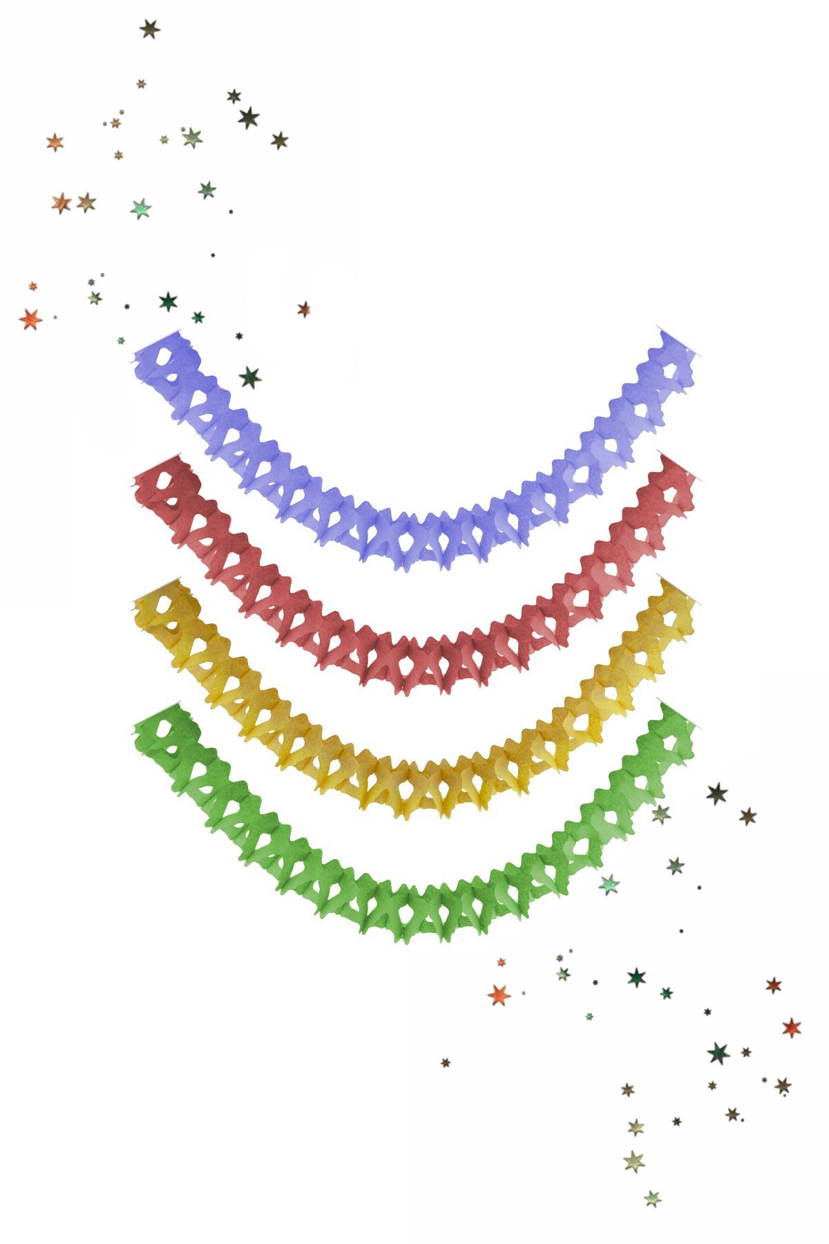 Akerdeon Süs Kağıt Ayrı Renkli 12'liPartistST2086