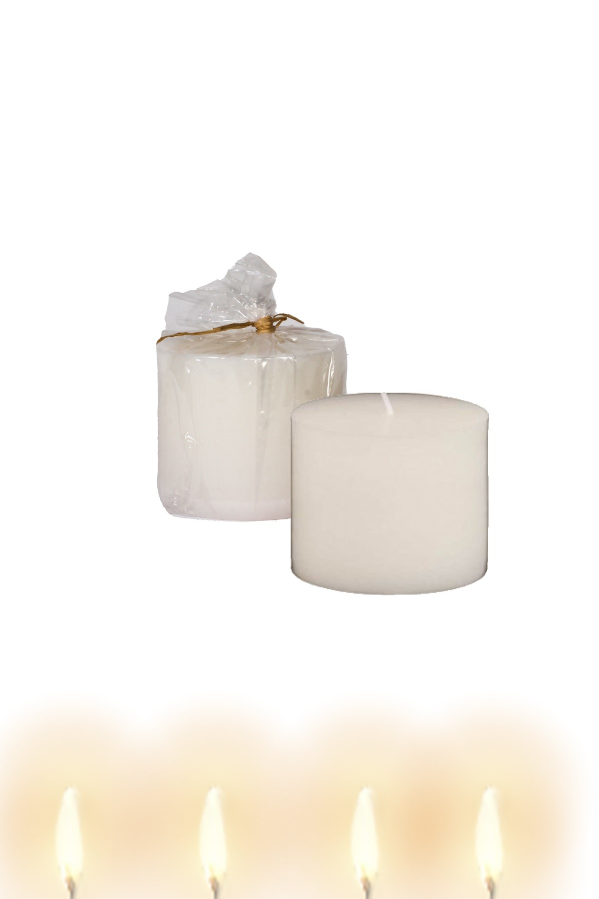 Beyaz Silindir Mum 7*6cmPartistST3089