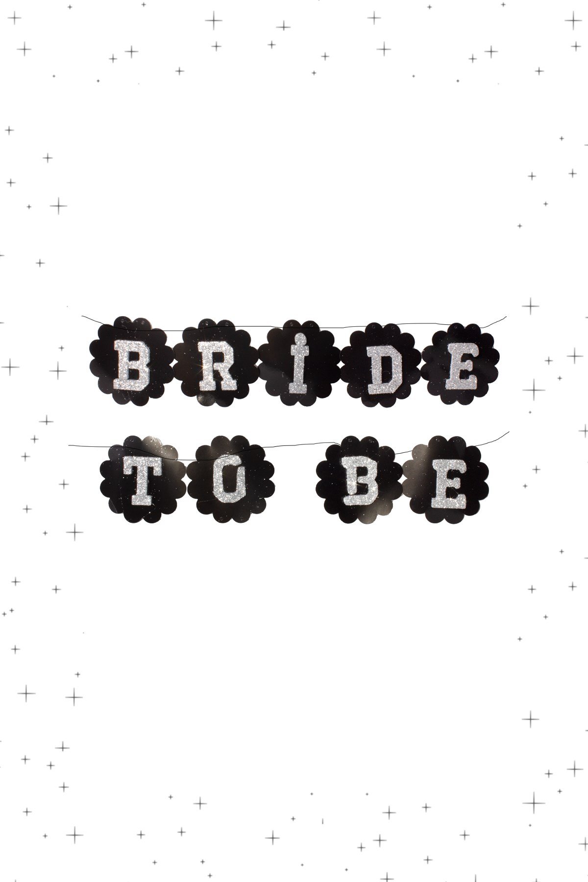 Bride To Be Banner Papatya Siyah Gümüş 90cmPartistST4278