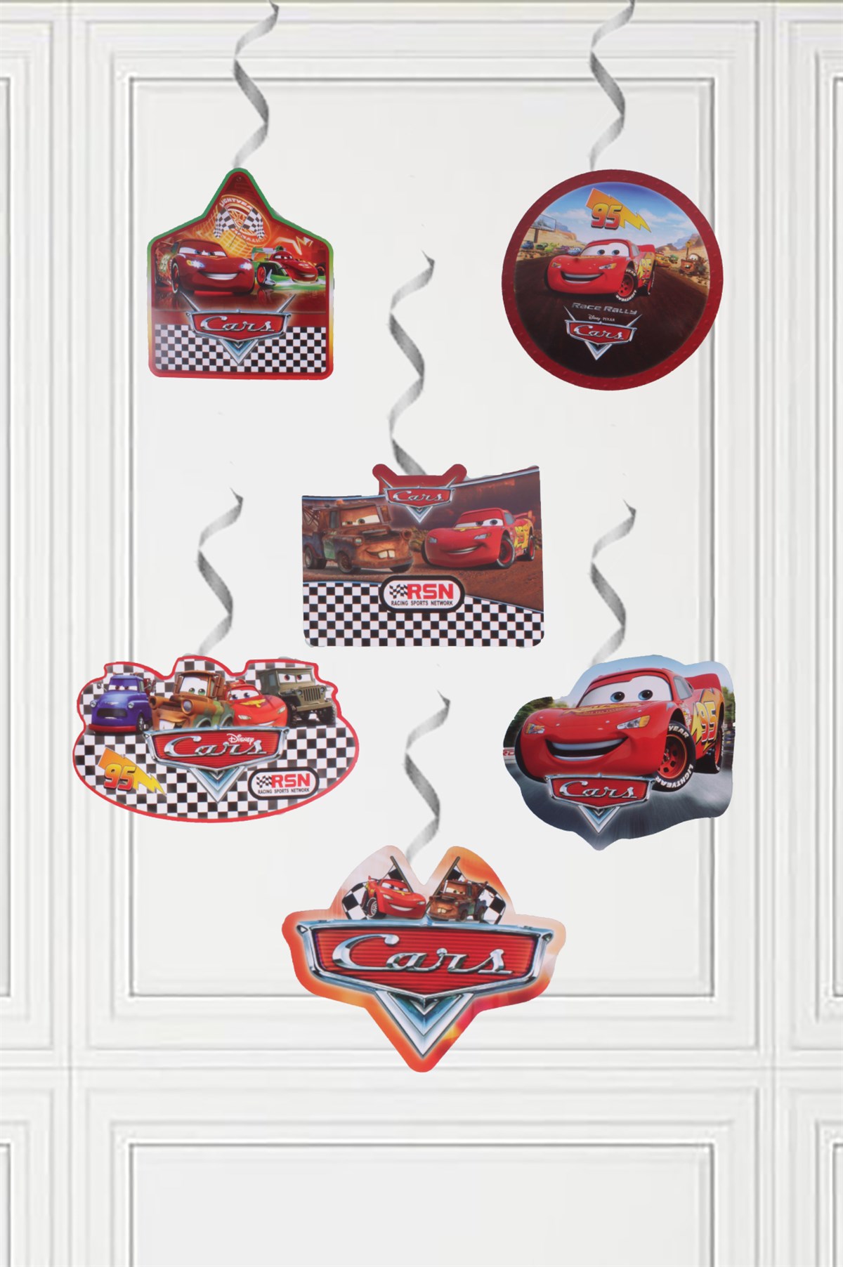 Cars Arabalar Temalı Sarkıt Tavan Süsü 6'lıPartistST2095