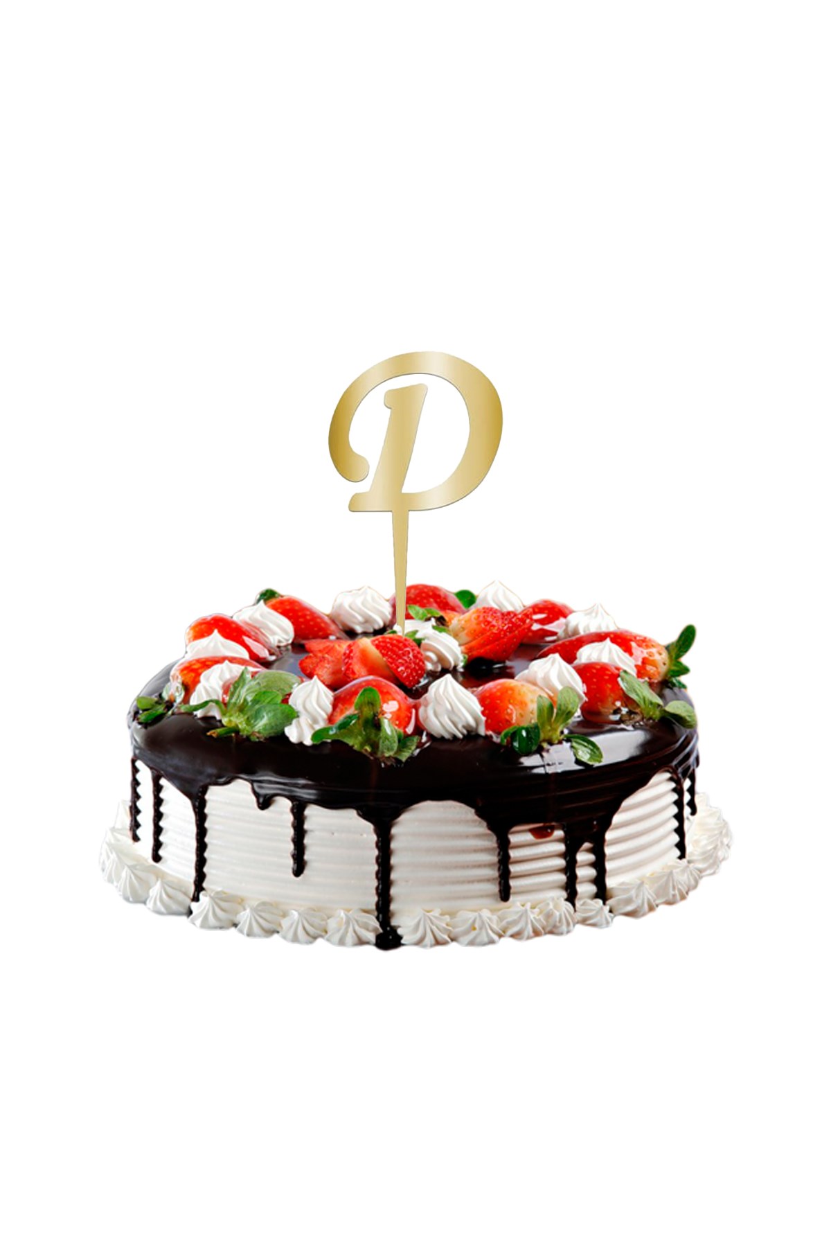 D Harf Pasta Üstü Pleksi Yazı Gold 12cmPartistST2315