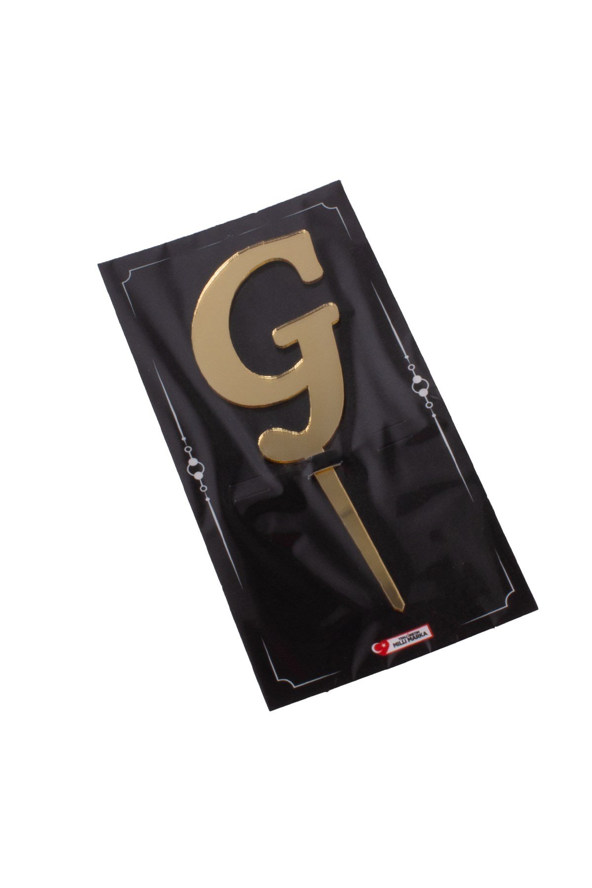 G Harf Pasta Üstü Pleksi Yazı Gold 12cmPartistST2321