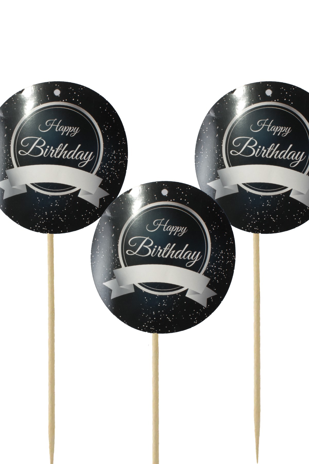 Happy Birthday Yazılı Siyah Konuşma BalonuPartistST3989