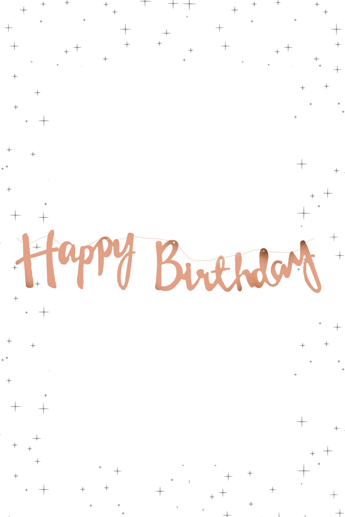 Happy Birtday Kaligrafi Gold Rose (Bronz) Banner 110cmPartistST1773