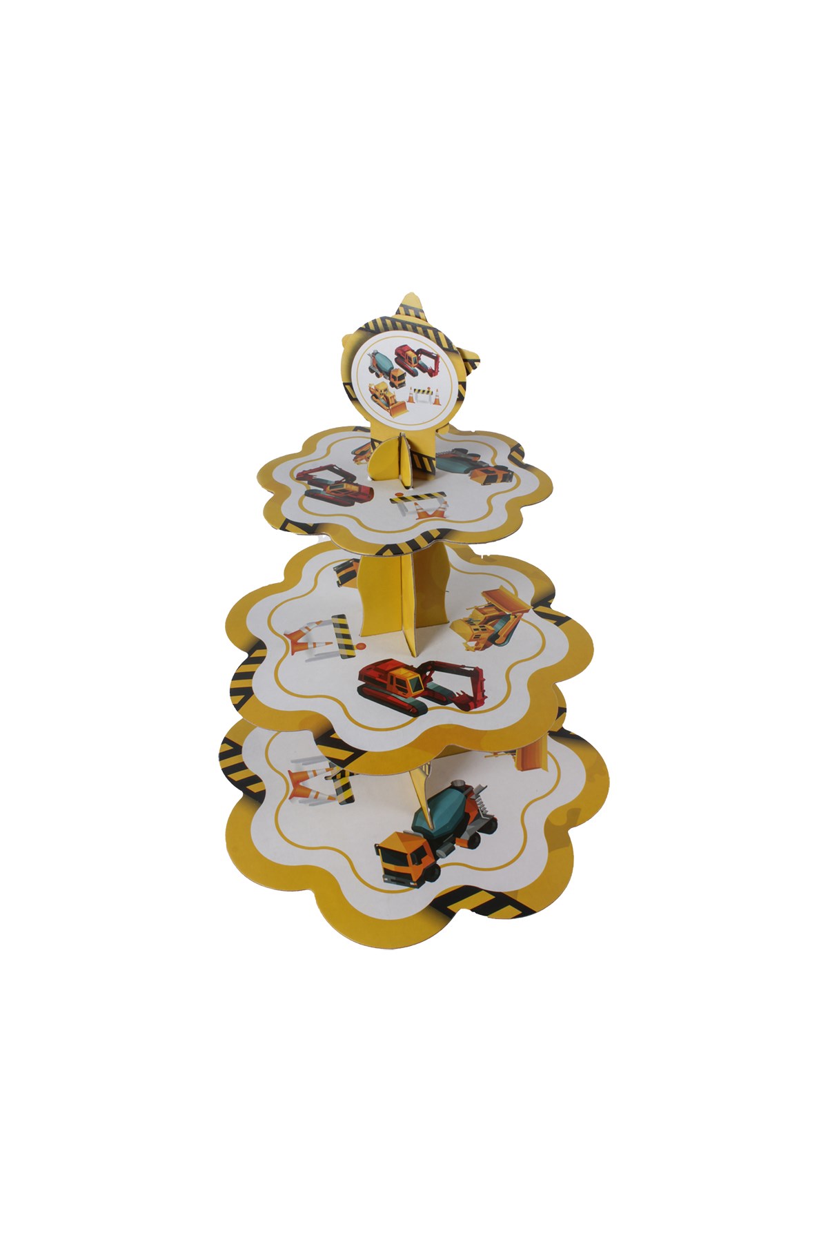 İnşaat Partisi Temalı Kek Standı Karton 3 KatlıPartistPSPST1602