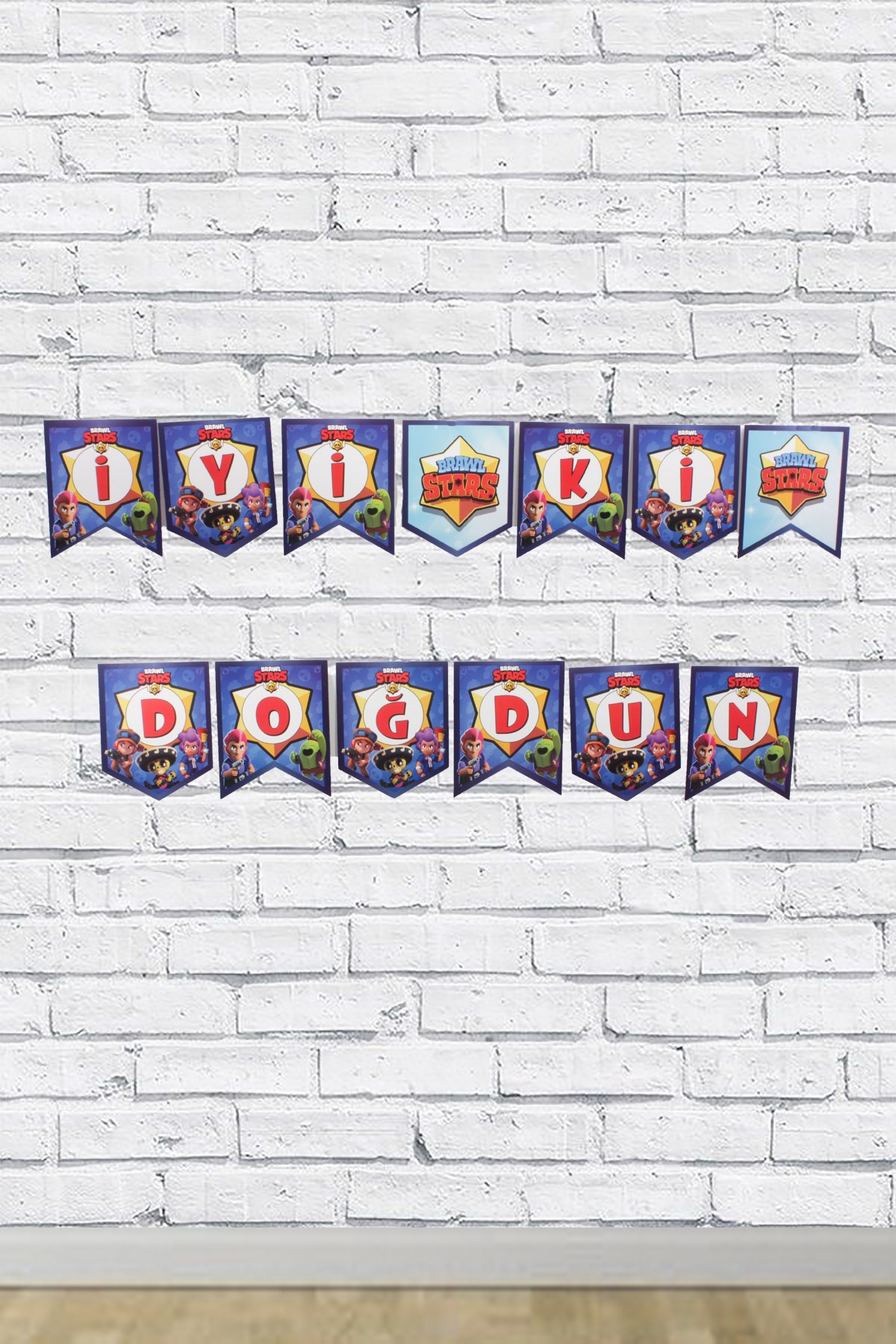 İyi Ki Doğdun Brawl Stars Temalı Zigzag Banner 190cmPartistST1722