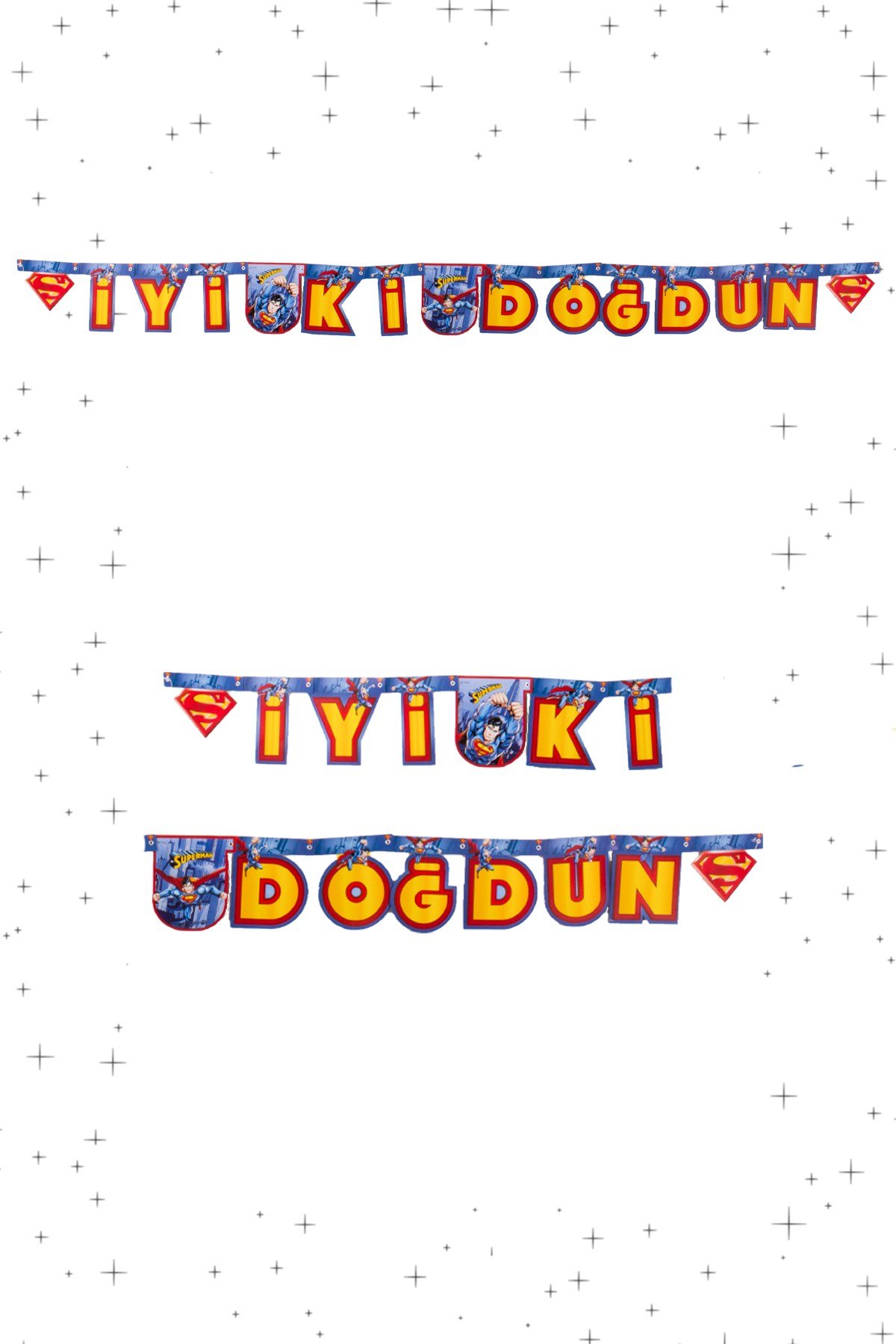 İyi Ki Doğdun Superman Lisanslı Zigzag Banner 200cmPartistST1780