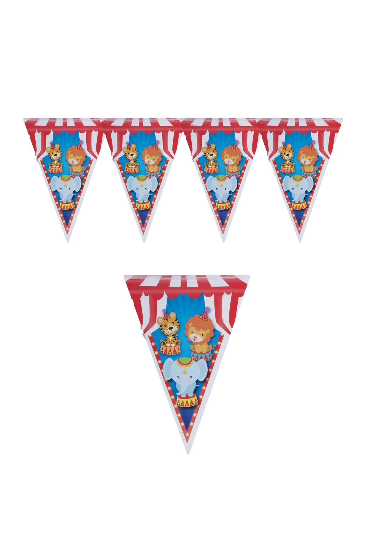 İyi Ki Doğdun Sirk Temalı Üçgen Flama 200cmPartistST1841