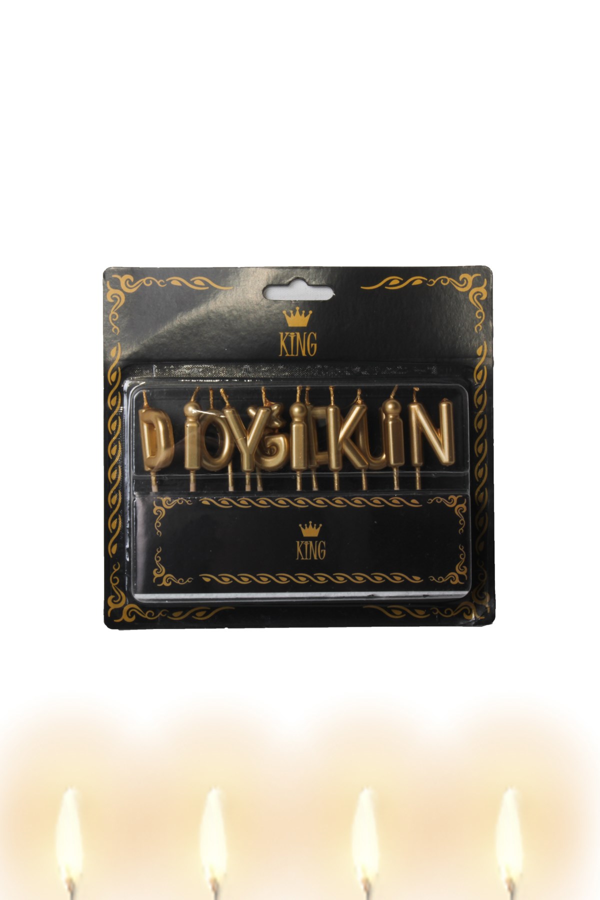 İyi Ki Doğdun Pasta Mumu Gold HarfPartistST3021