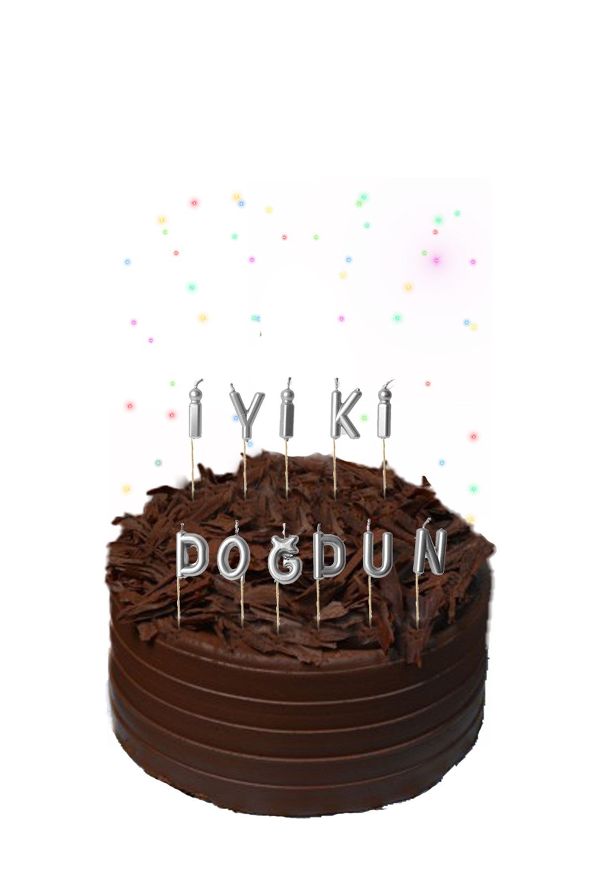 İyi Ki Doğdun Pasta Mumu Gümüş HarfPartistST3022