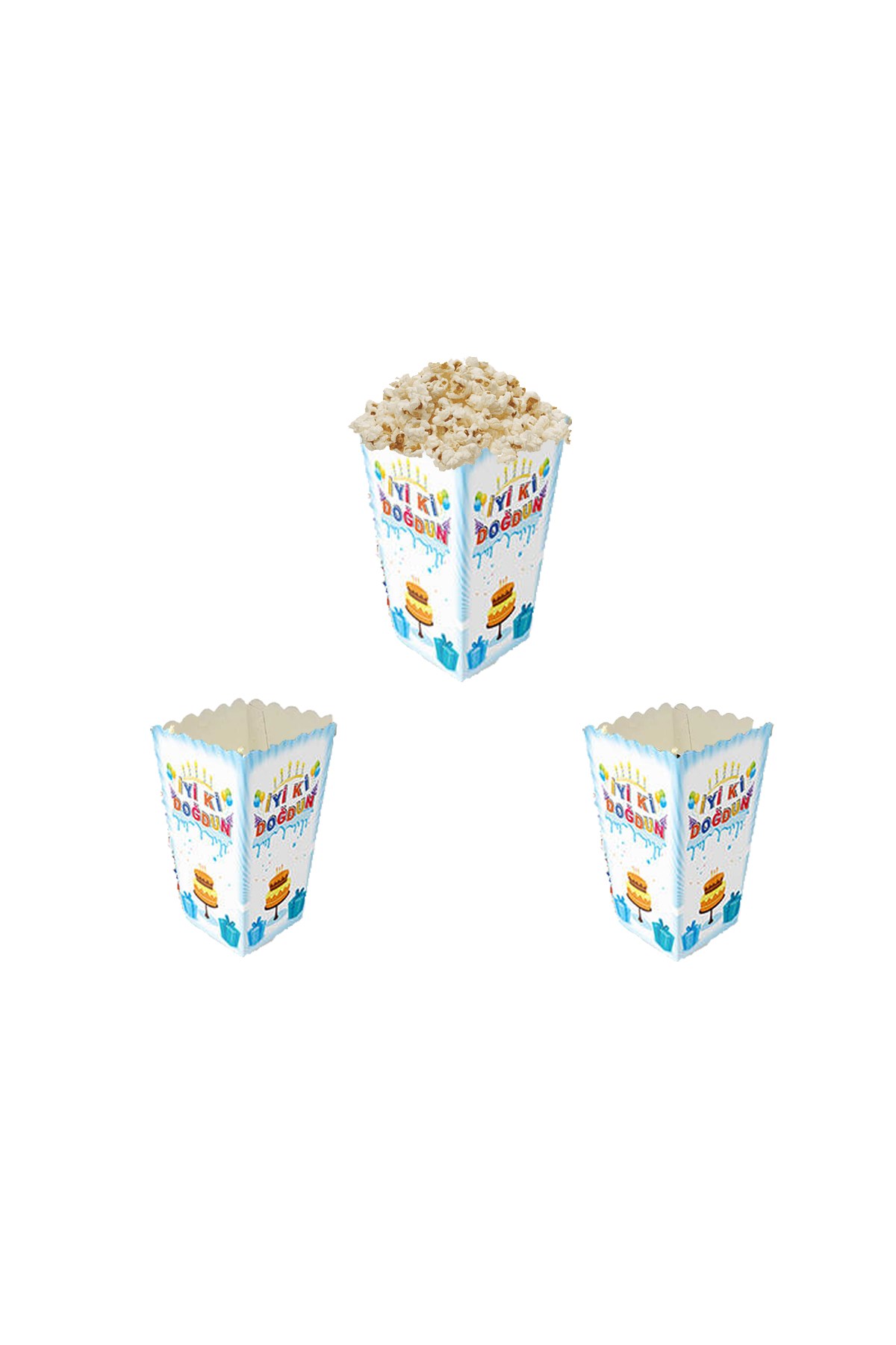 İyi Ki Doğdun Mavi Mısır Kutusu 10'luPartistPSPST2215