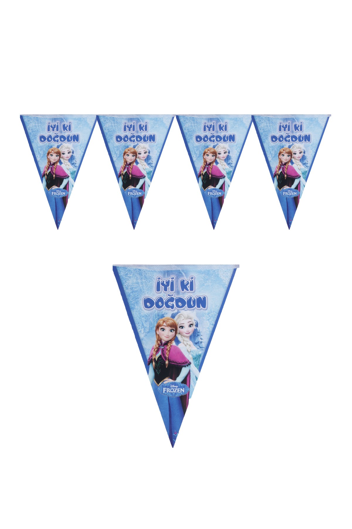 İyi Ki Doğdun Frozen Elsa Temalı Üçgen Flama 200cmPartistST1830