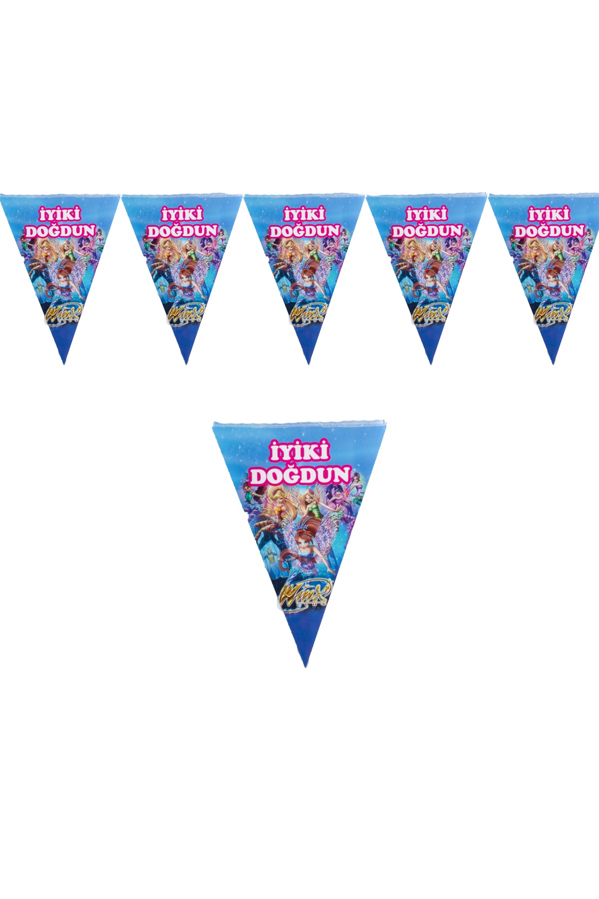 İyi Ki Doğdun Winx Club Temalı Üçgen Flama 200cmPartistST1829