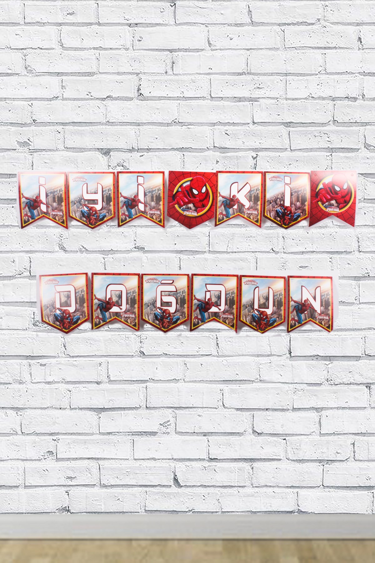 İyi Ki Doğdun Spiderman Temalı Zigzag Banner 190cmPartistST1715