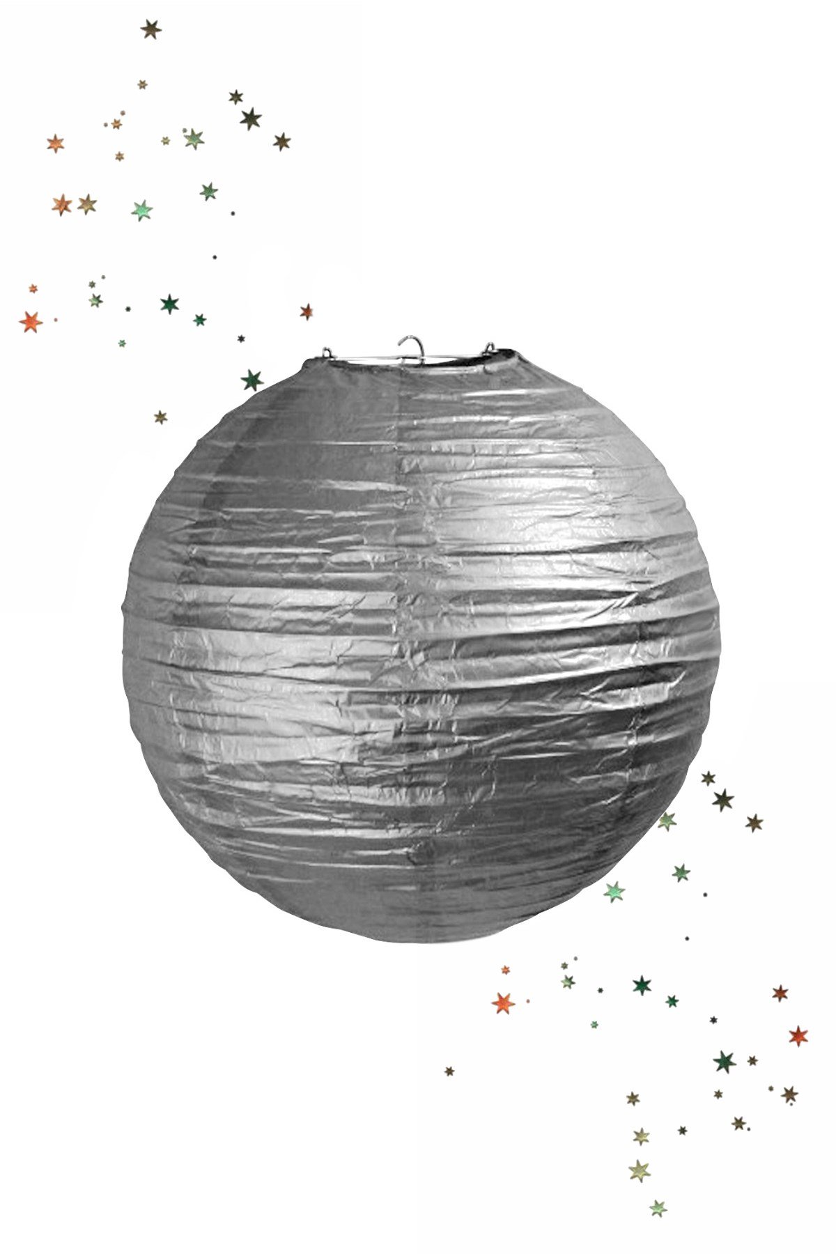 Japon Feneri Kağıt Gümüş 30cmPartistST2031