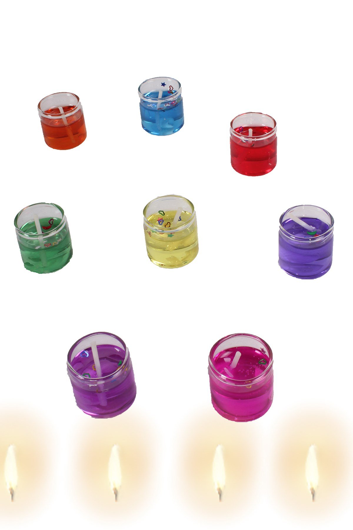 Jel Mum Rengarenk 3*3cm 8'liPartistST3053