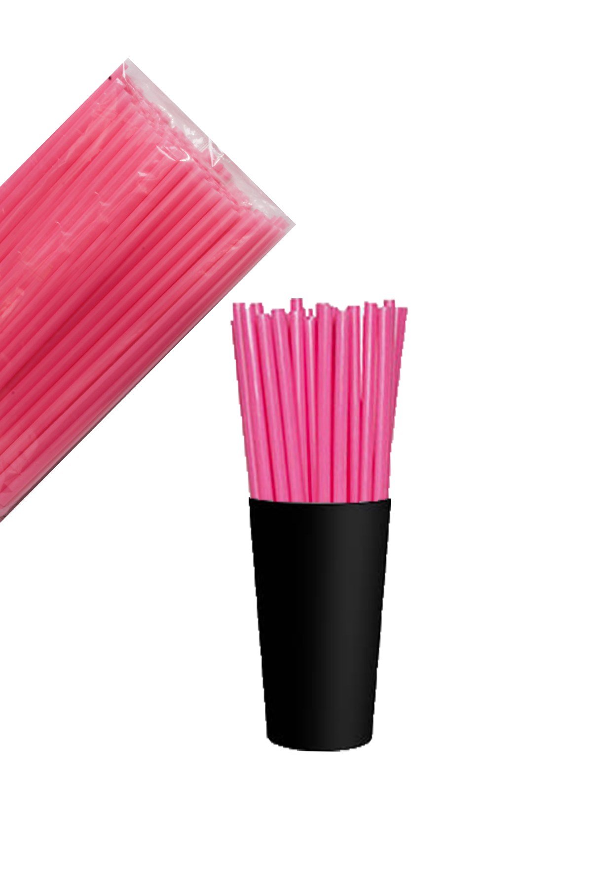 Kalın Frozen Pipet Pembe 100'lüPartistST3558