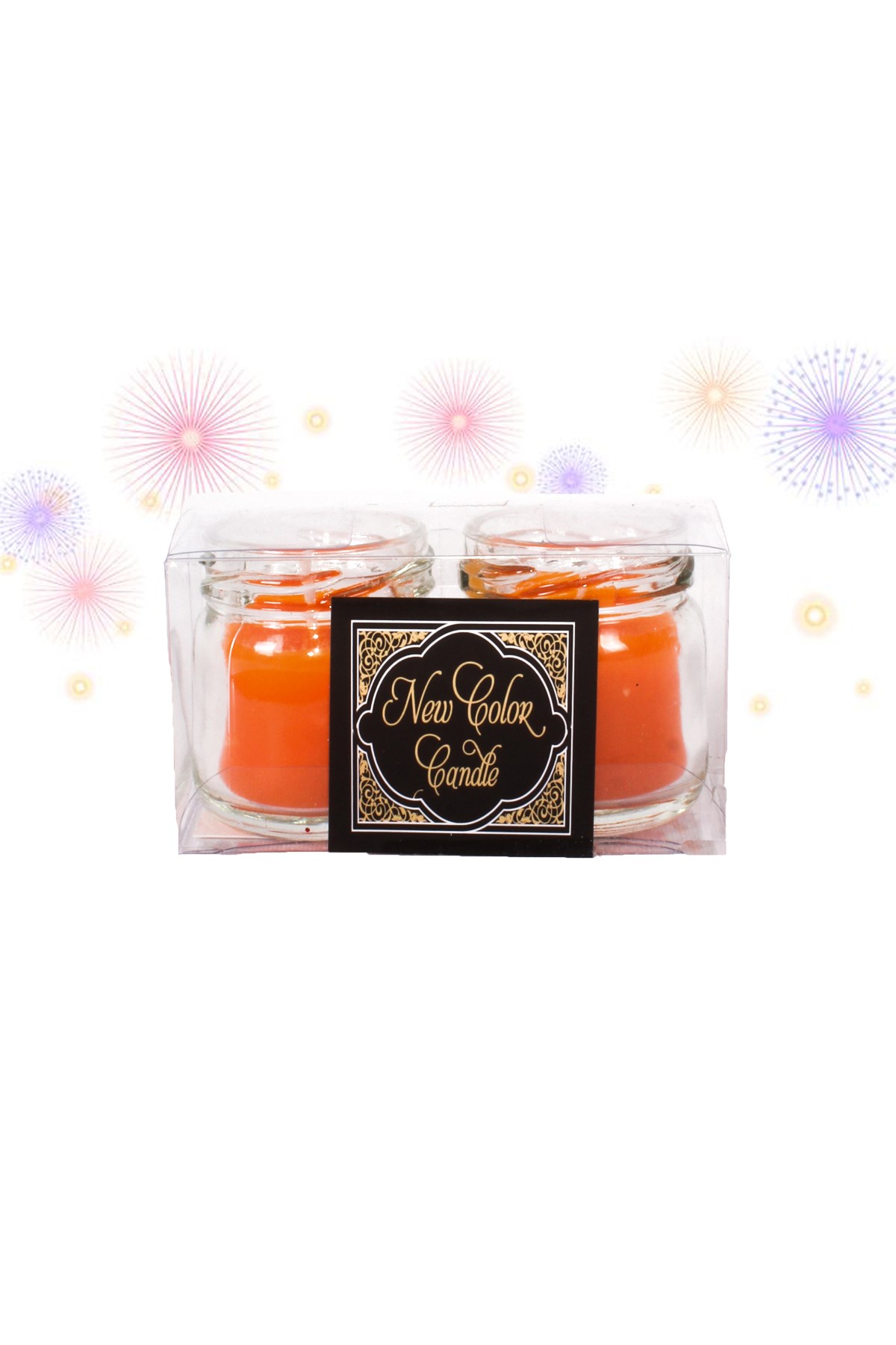 Kavanoz Mum Kokulu Turuncu 2'liPartistST3063