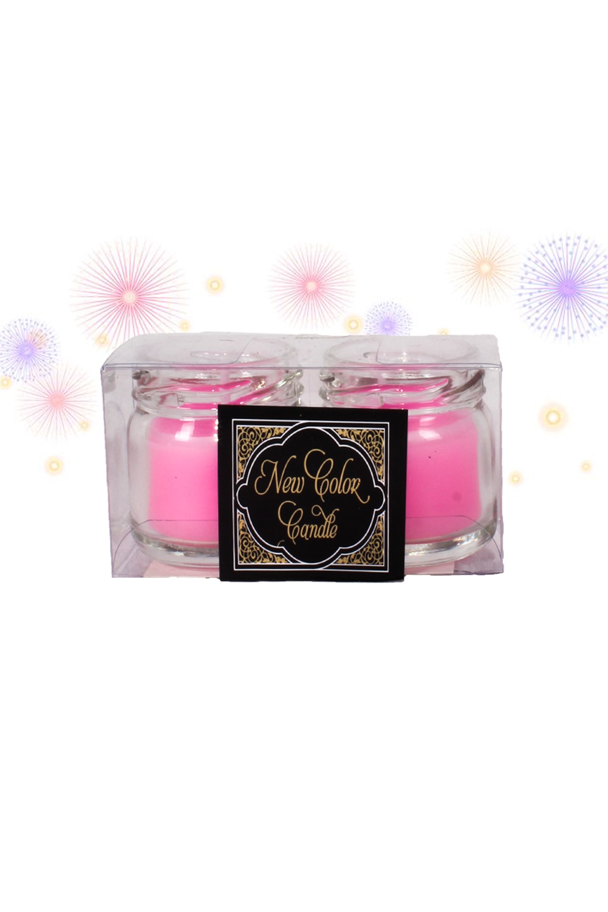 Kavanoz Mum Kokulu Pembe 2'liPartistST3065