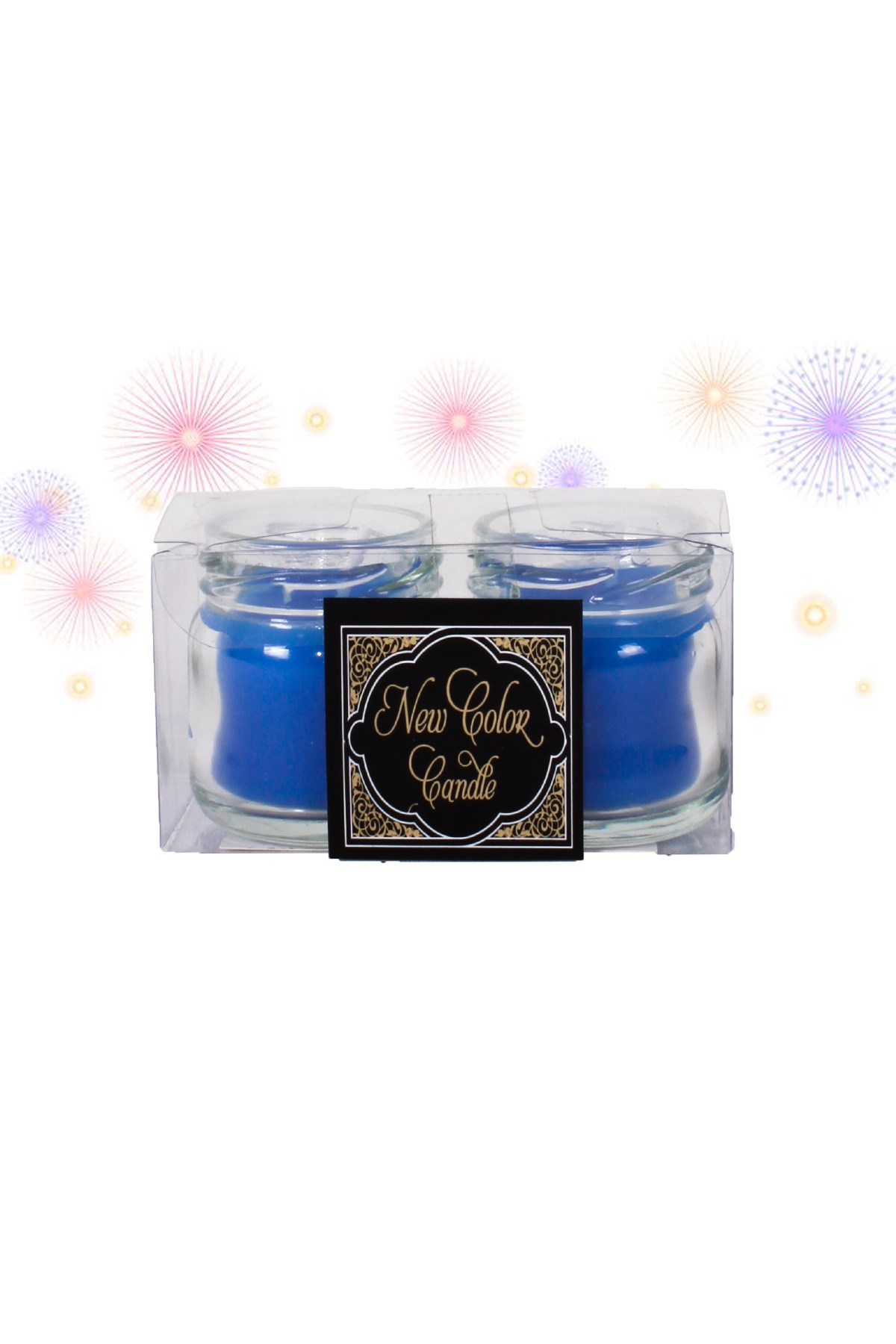 Kavanoz Mum Kokulu Mavi 2'liPartistST3064