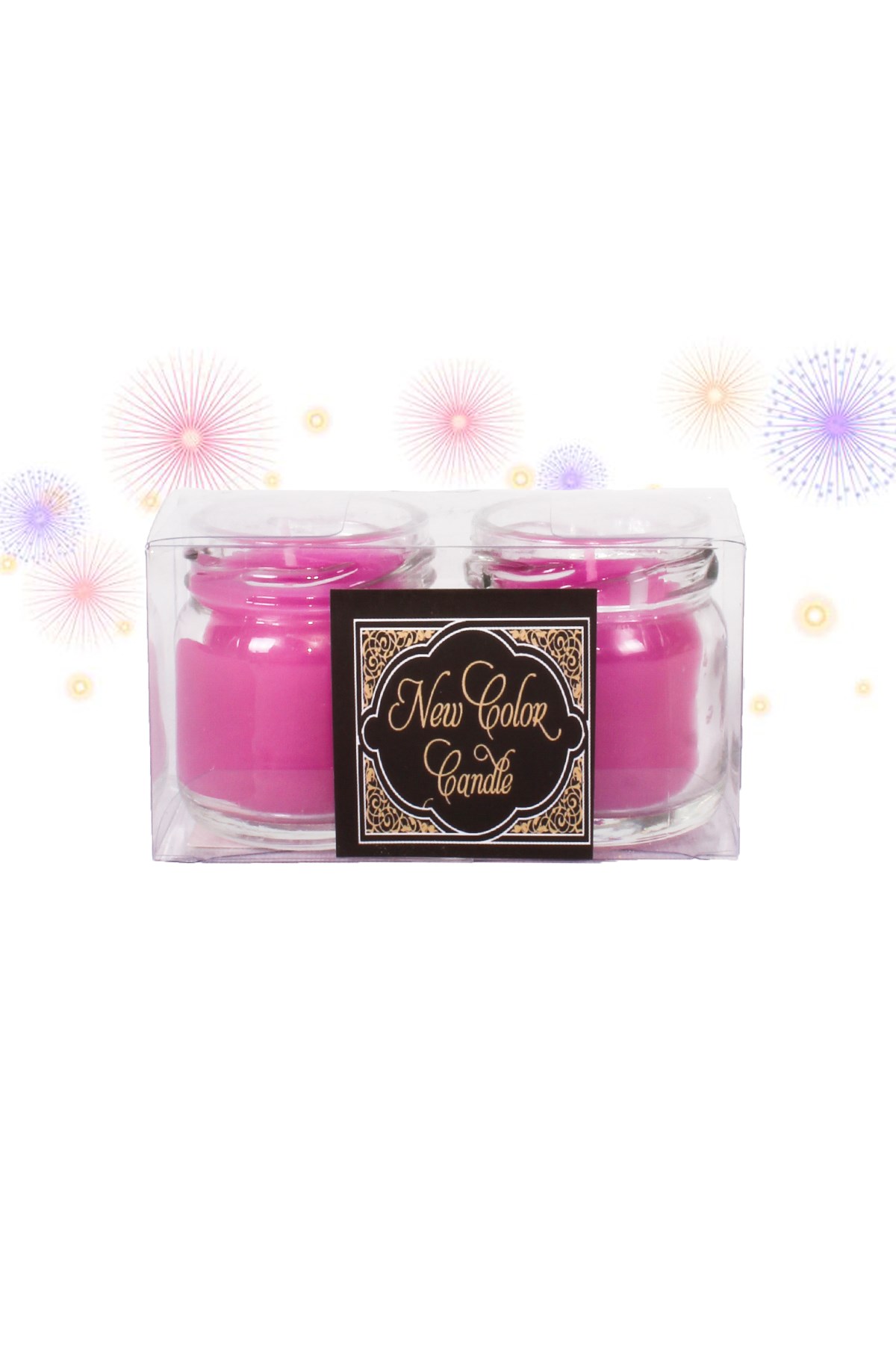 Kavanoz Mum Kokulu Fuşya 2'liPartistST3068