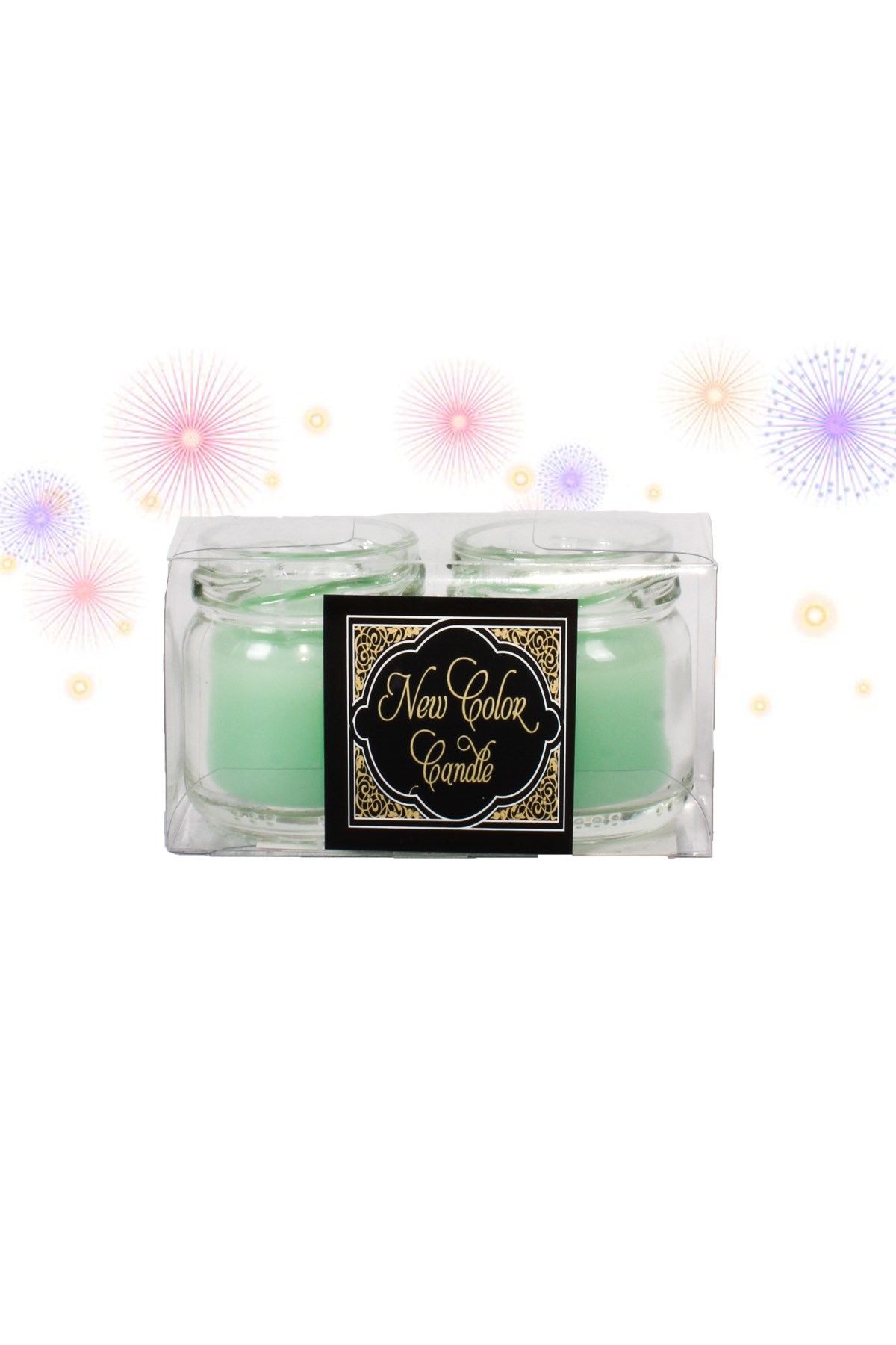 Kavanoz Mum Kokulu Mint Yeşili 2'liPartistST3069