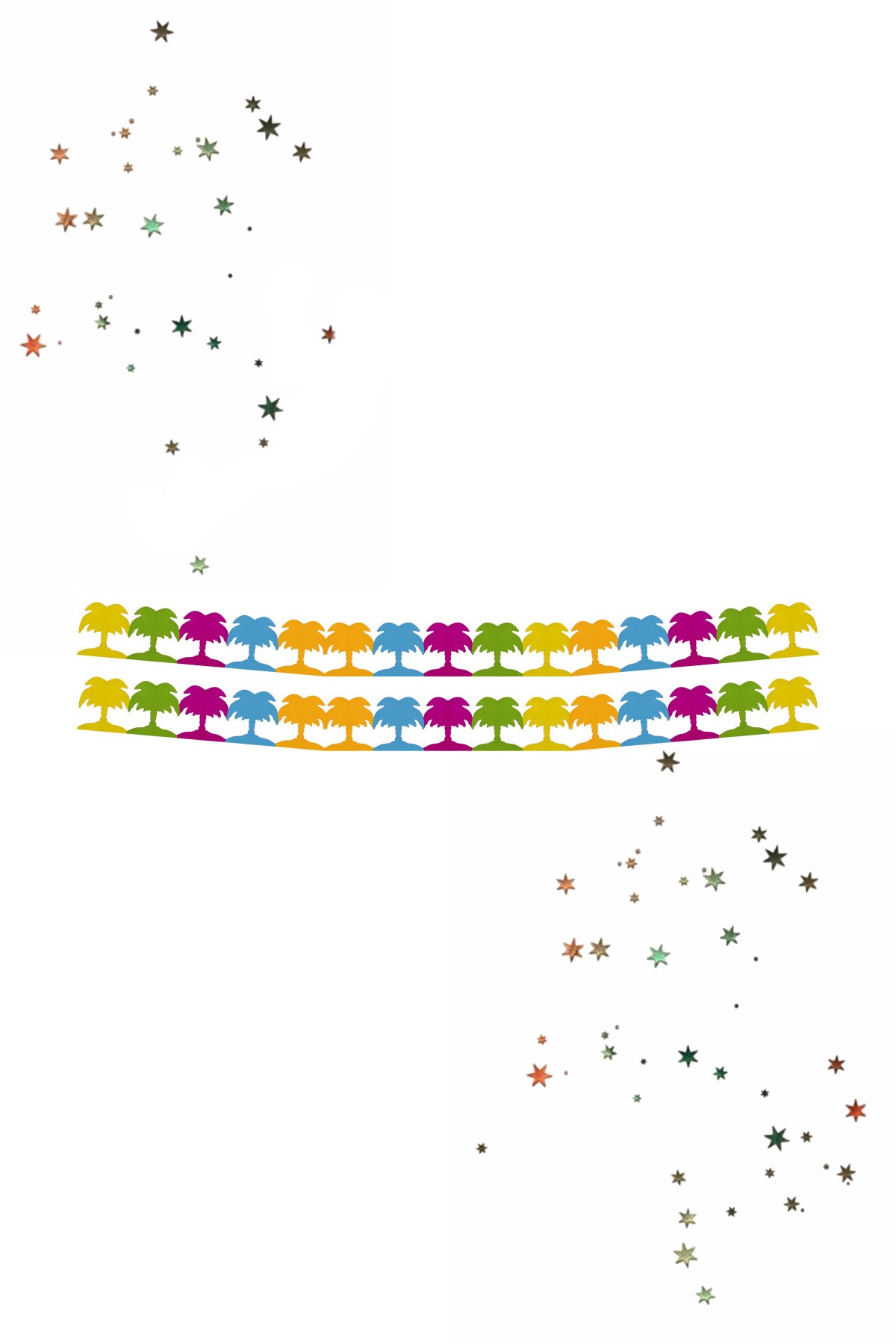 Kikajoy Akordeon Süs Palmiye Renkli 300cmPartistST2070