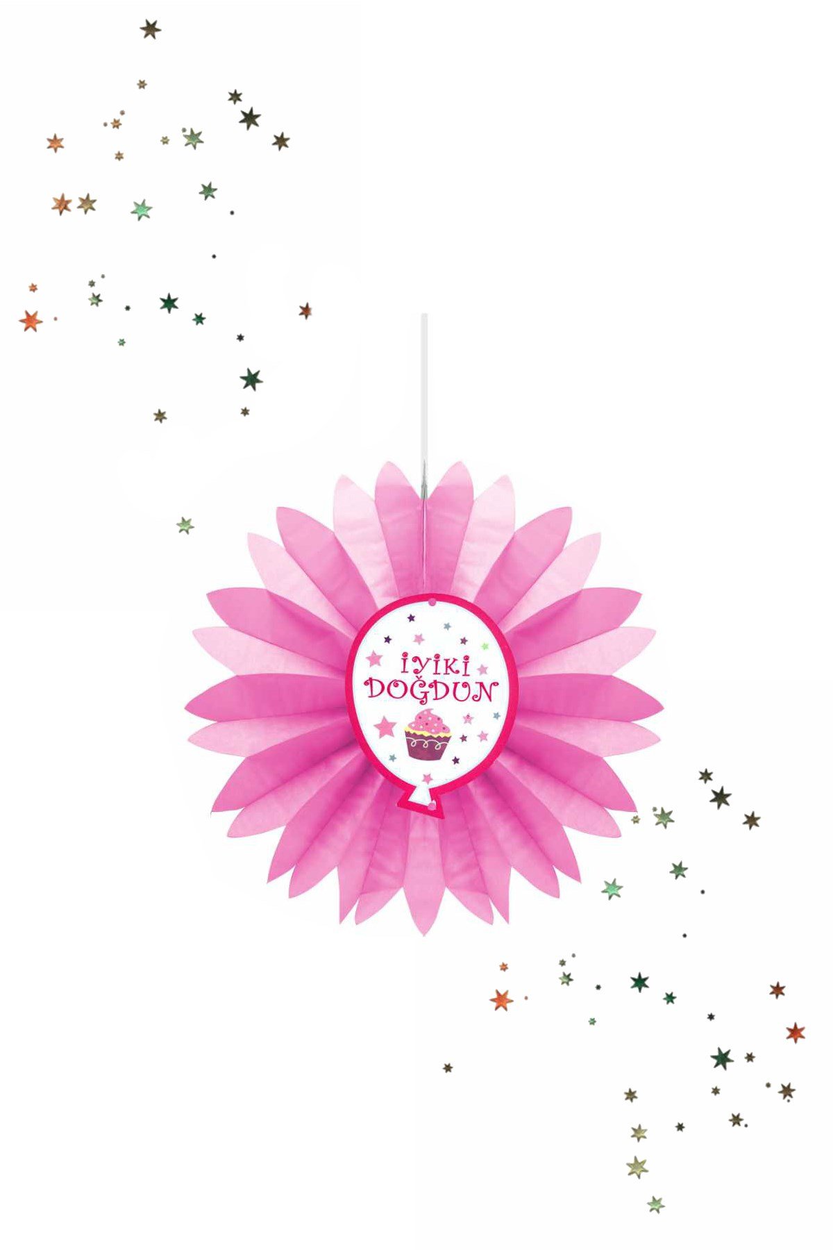 Kikajoy İyi Ki Doğdun Temalı Yelpaze Süs PembePartistST1924