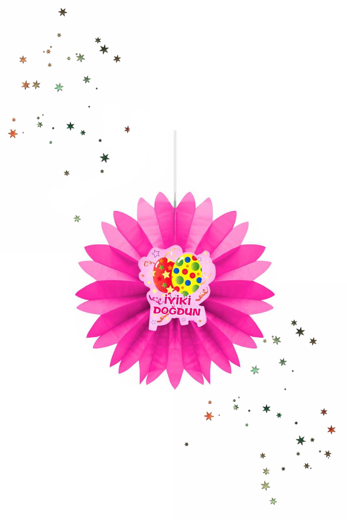 Kikajoy İyi Ki Doğdun Temalı Yelpaze Süs PembePartistST1924