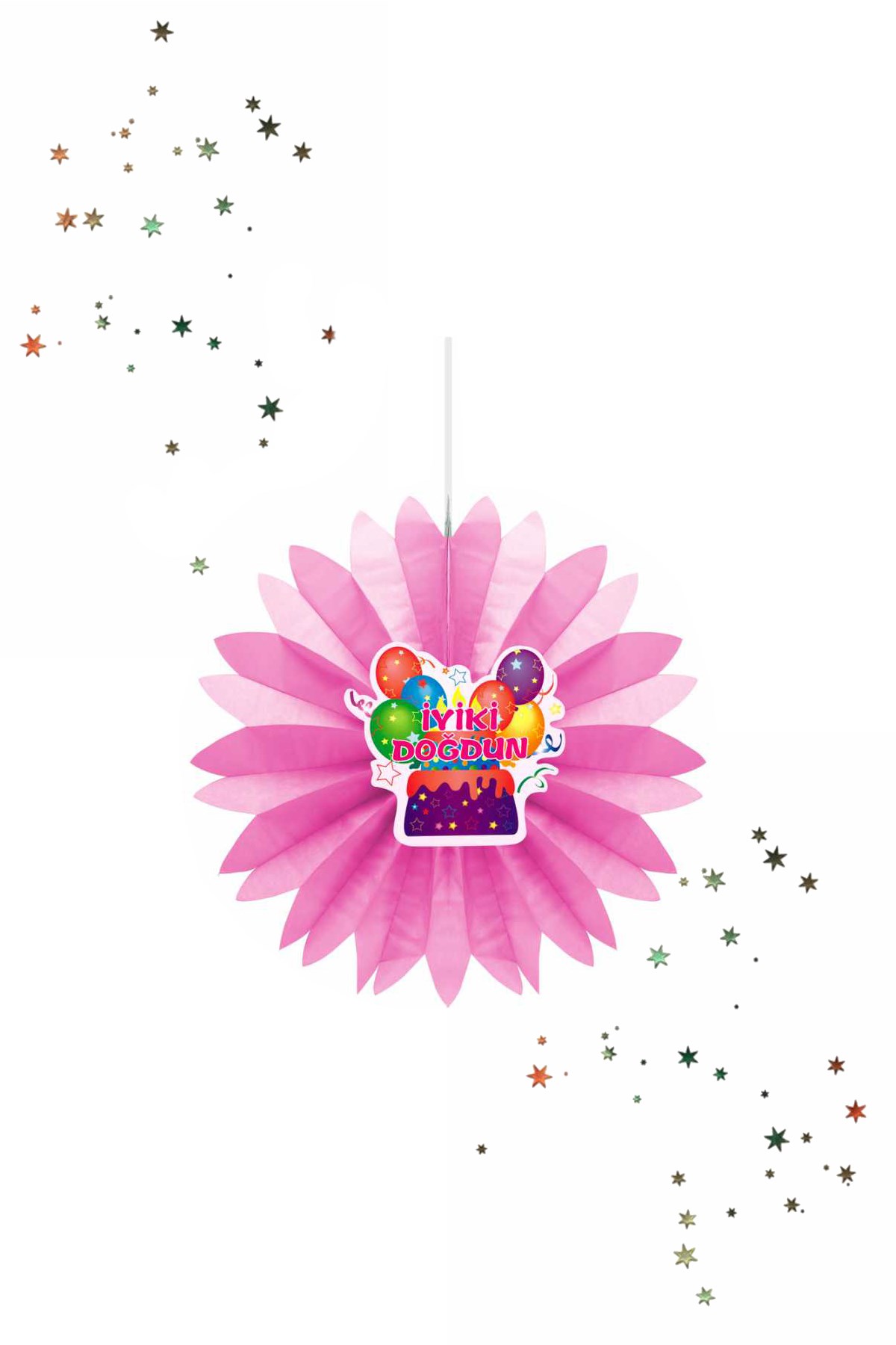 Kikajoy İyi Ki Doğdun Temalı Yelpaze Süs PembePartistST1924