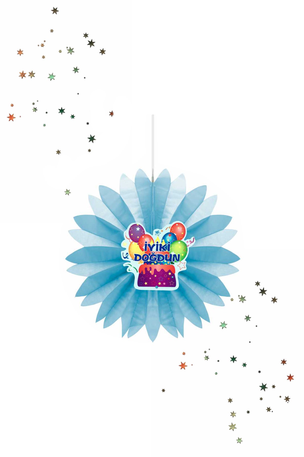 Kikajoy İyi Ki Doğdun Temalı Yelpaze Süs MaviPartistST1922