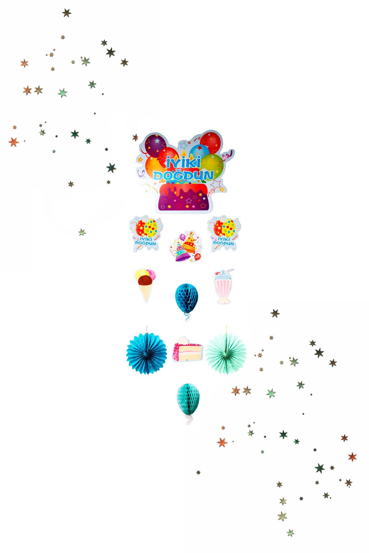 Kikajoy İyi Ki Doğdun Sarkıt Tavan Süsü MaviPartistST3971