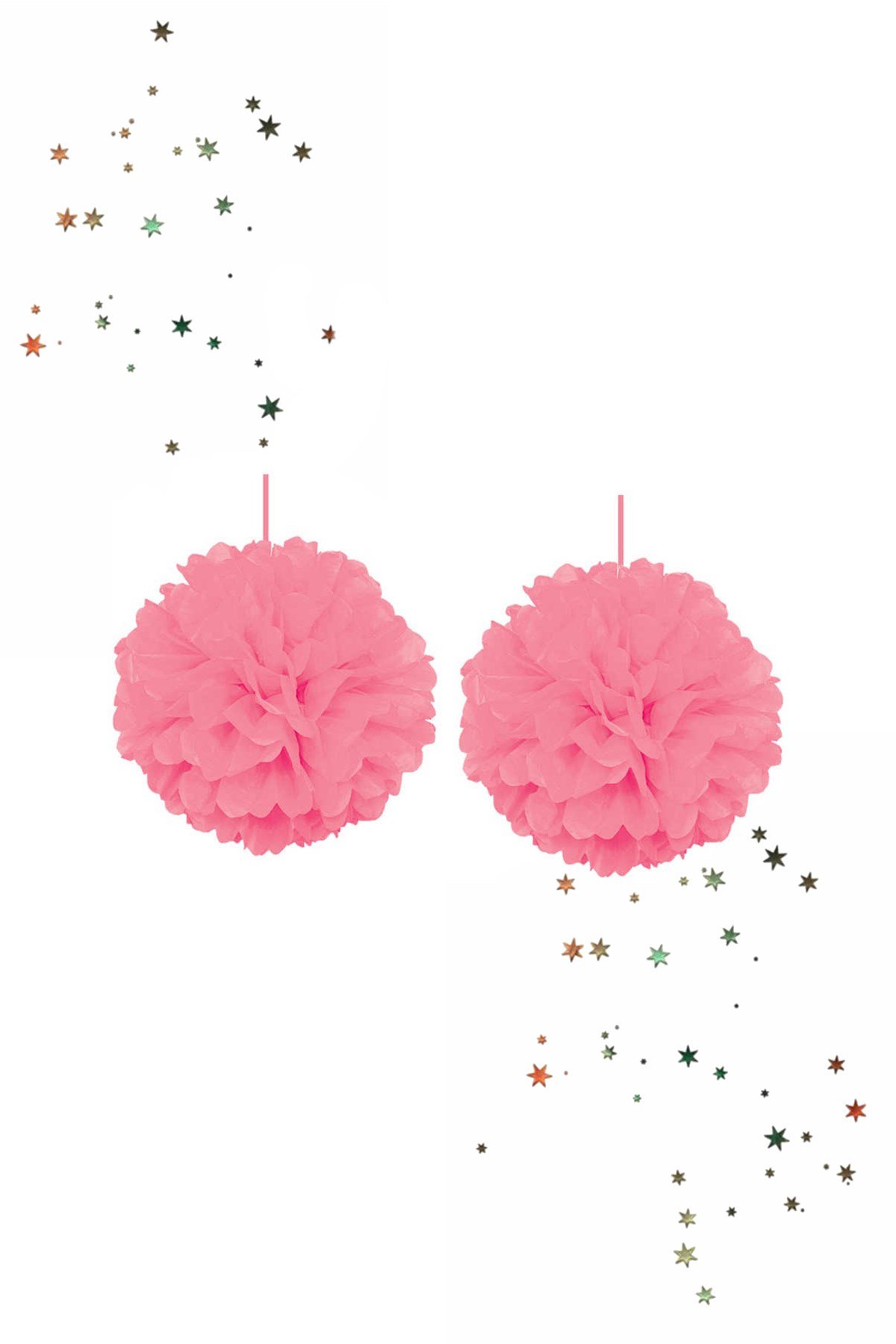 Kikajoy Ponpon Dekor Süs Pembe 2'li 30cmPartistST2053