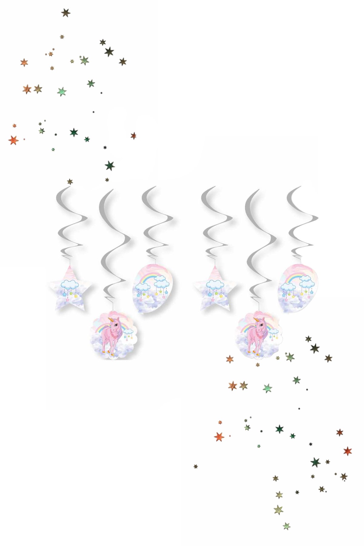 Kikajoy Unicorn Temalı Sarkıt Tavan Süsü 6'lıPartistST3977