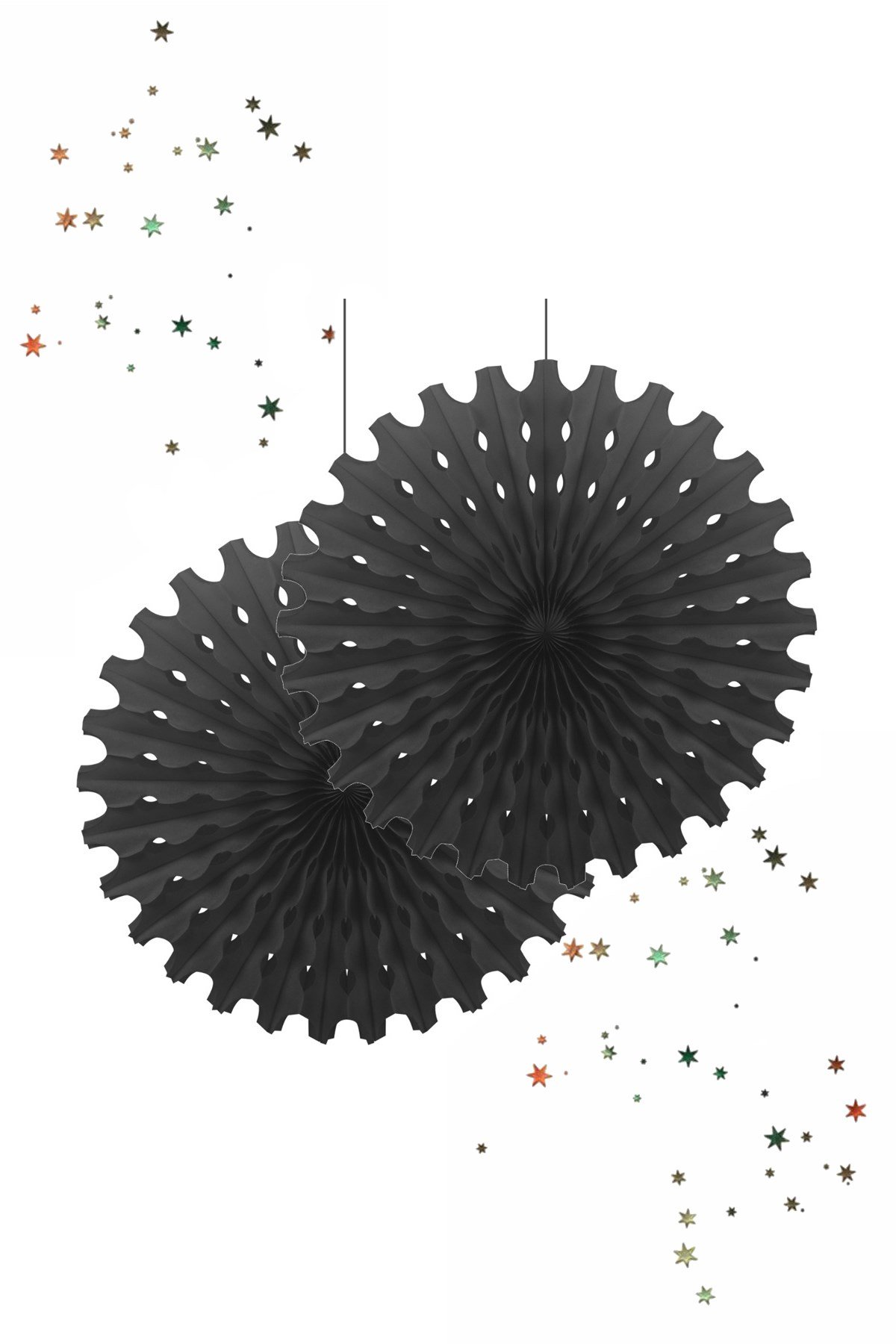 Kikajoy Yelpaze Süs Siyah 2'liPartistST1904