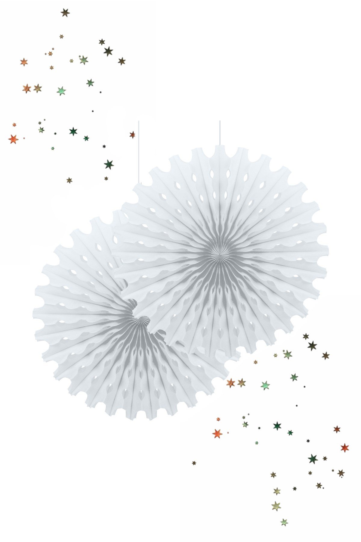 Kikajoy Yelpaze Süs Beyaz 2'liPartistST1903