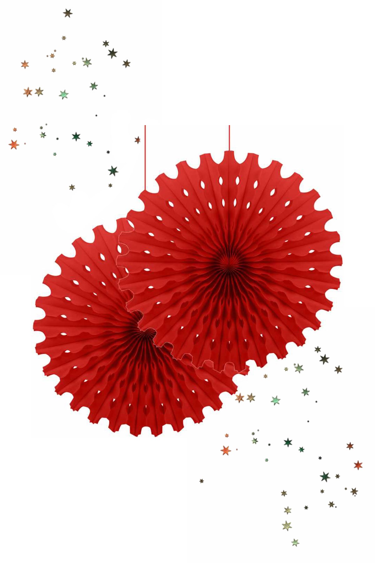 Kikajoy Yelpaze Süs Kırmızı 2'liPartistST1898