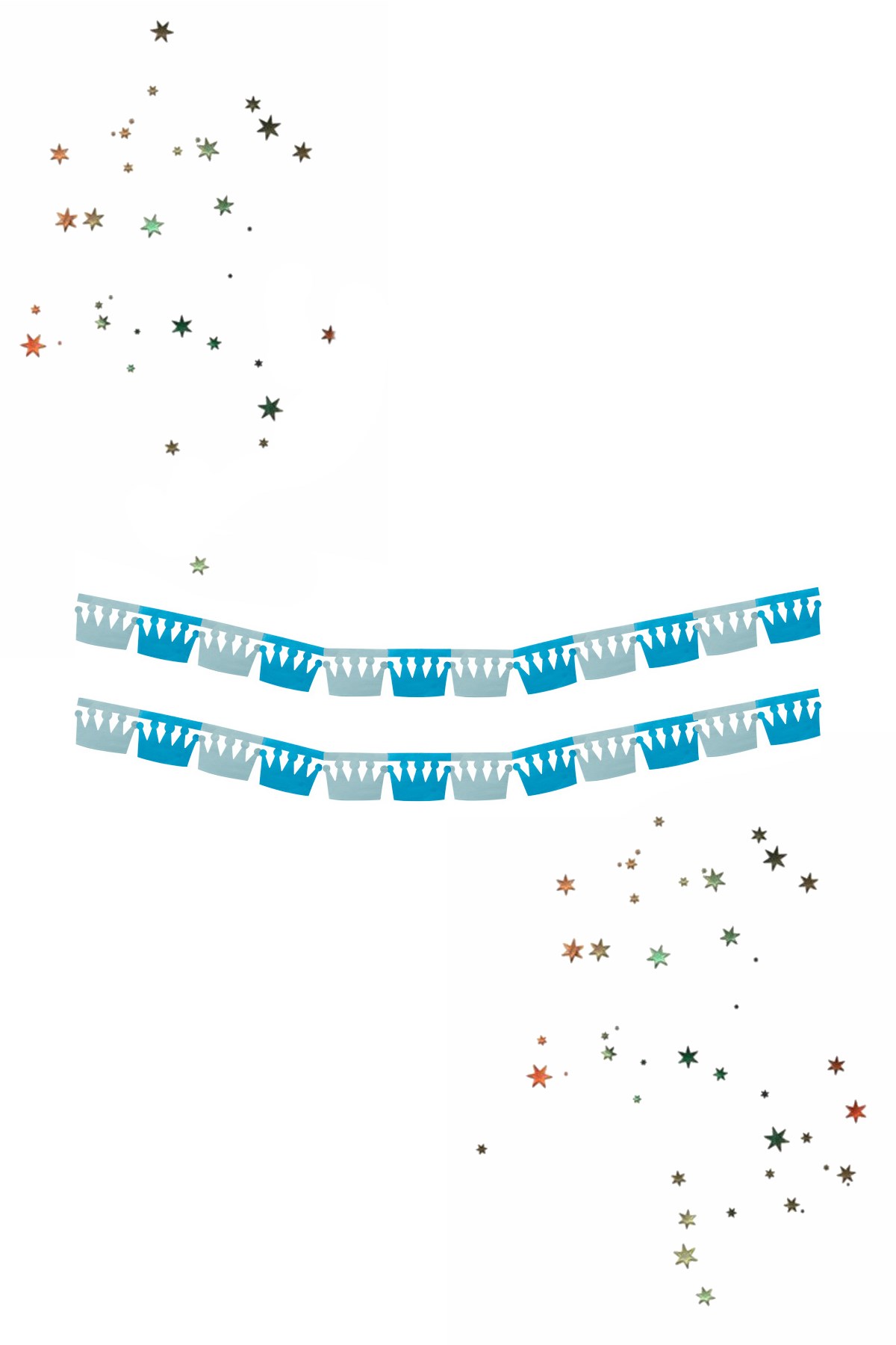 Kikajoy Zincir Süs Taç Şekilli Mavi 400cmPartistST2081