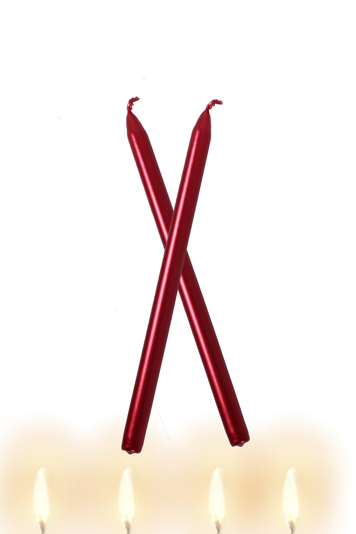 Kırmızı Şamdan Mum 25cm 2'liPartistST3084