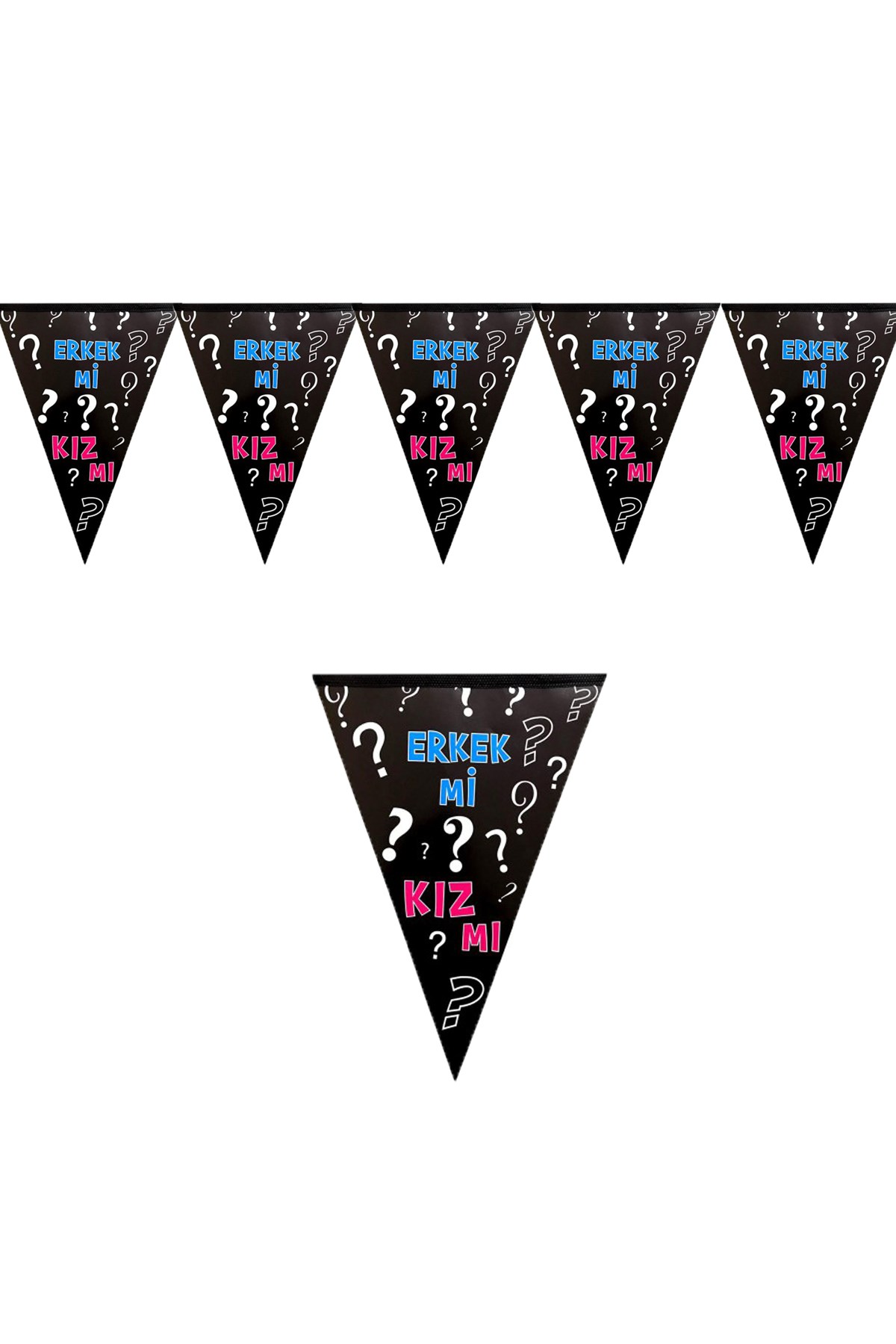 Kız mı Erkek Mi? Cinsiyet Partisi Üçgen Flama 200cmPartistST1876