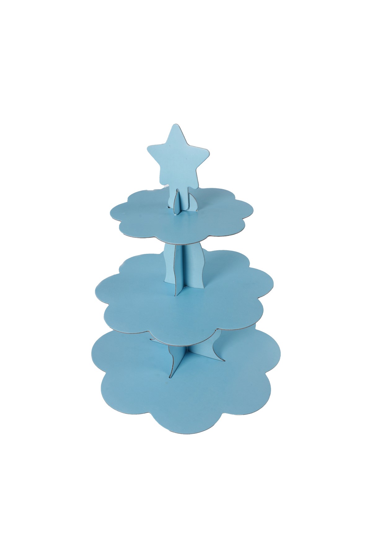 Mavi Kek Standı Karton 3 KatlıPartistPSPST1570