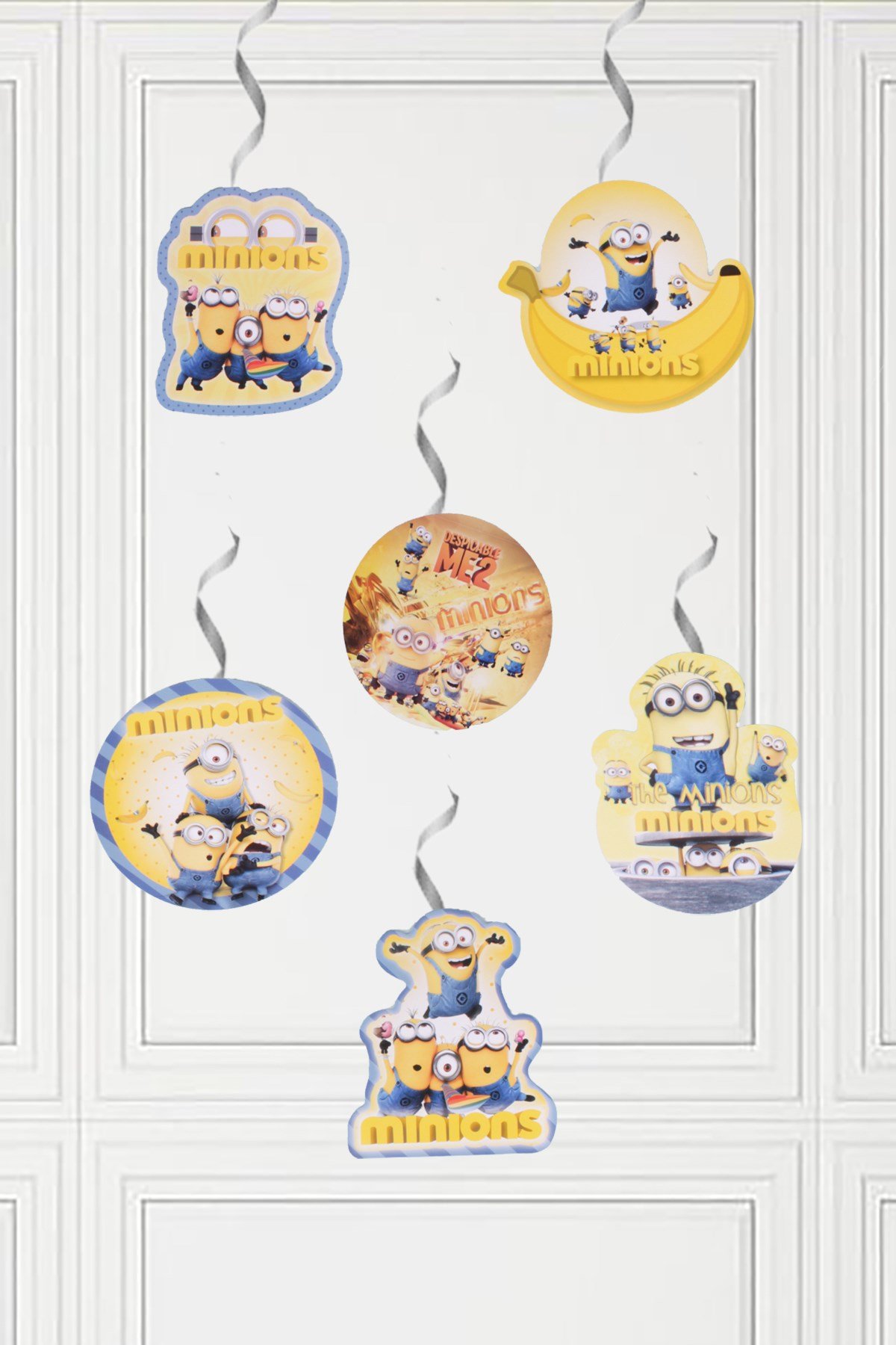 Minions Temalı Sarkıt Tavan Süsü 6'lıPartistST2099